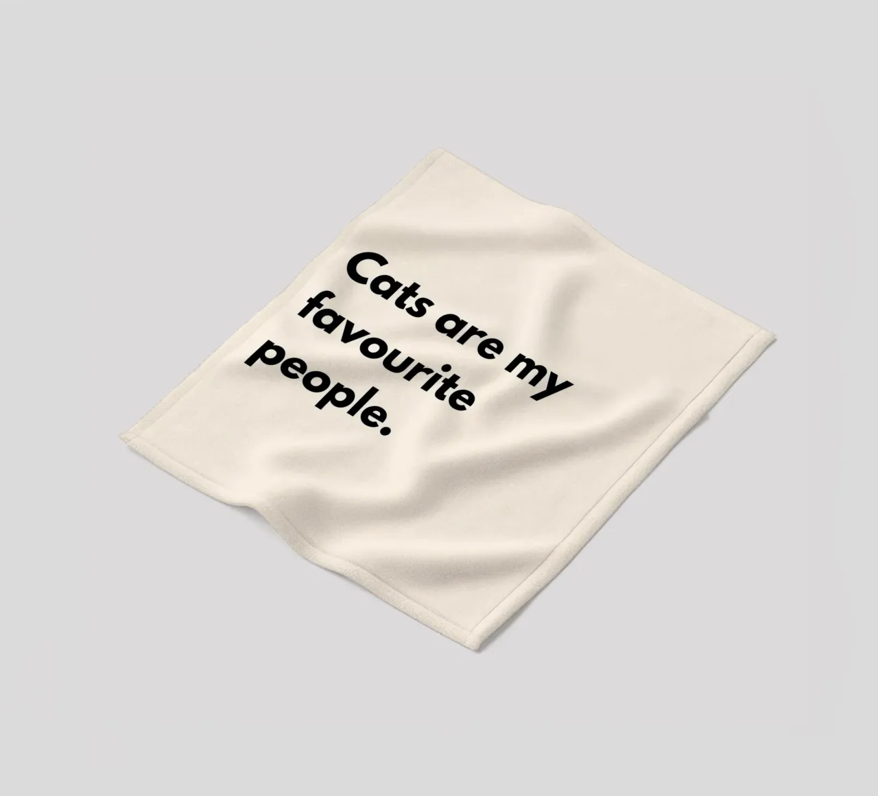 Cats Are My Favorite People | Typography Art Print coperta in pile da PrintCessStudio
