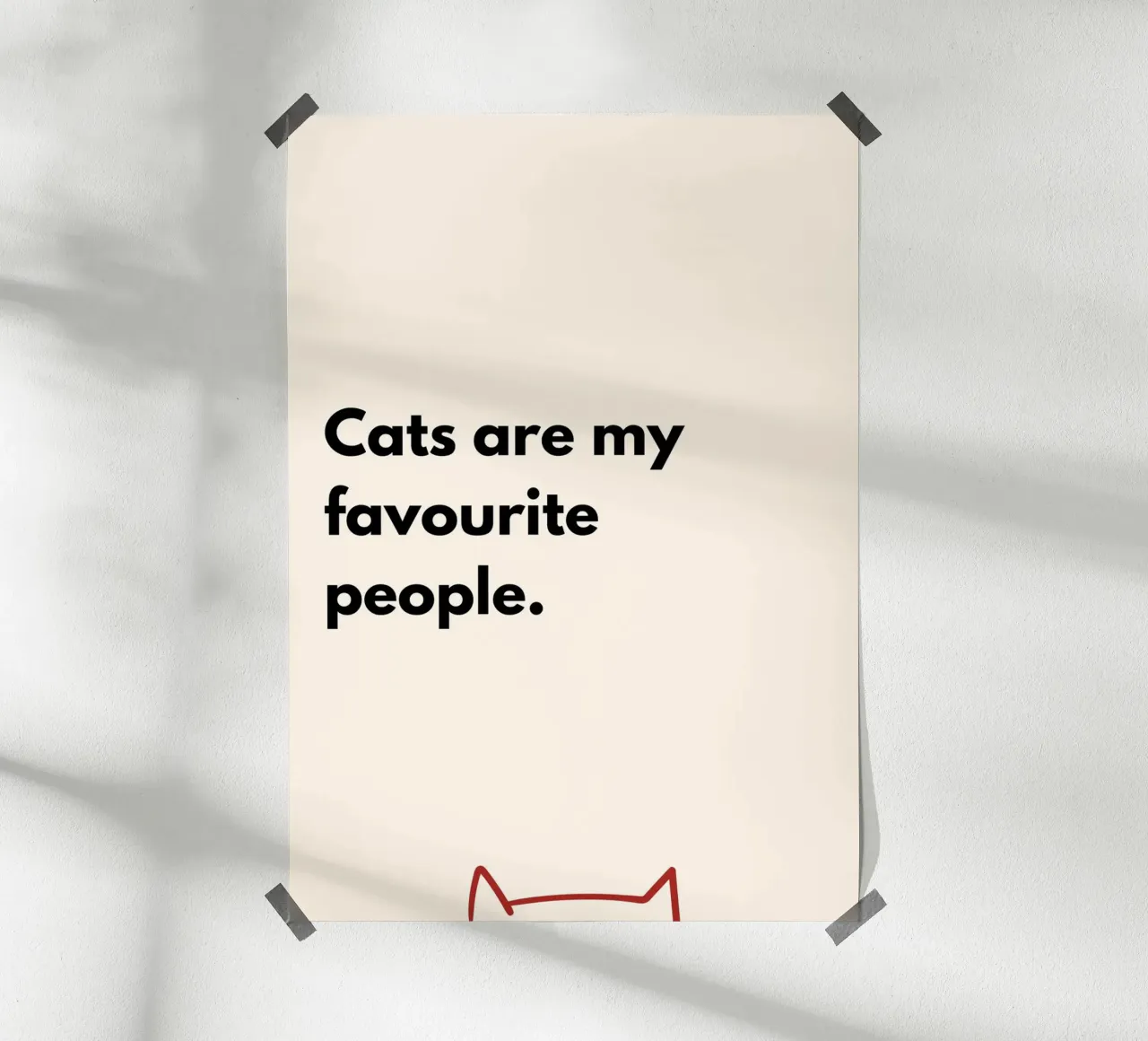 Cats Are My Favorite People | Typography Art Print carta hahnemühle da PrintCessStudio
