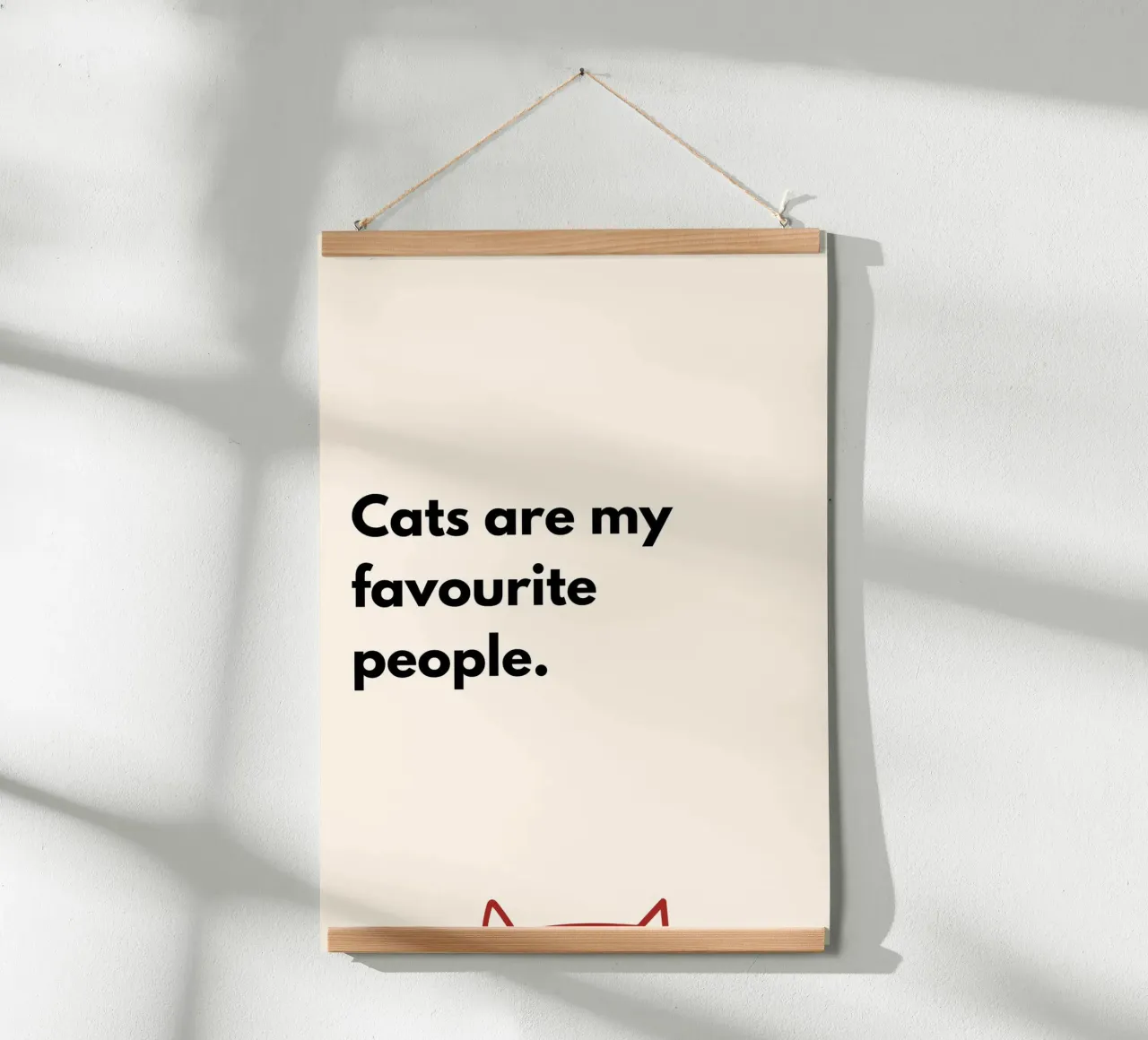 Cats Are My Favorite People | Typography Art Print carta hahnemühle da PrintCessStudio
