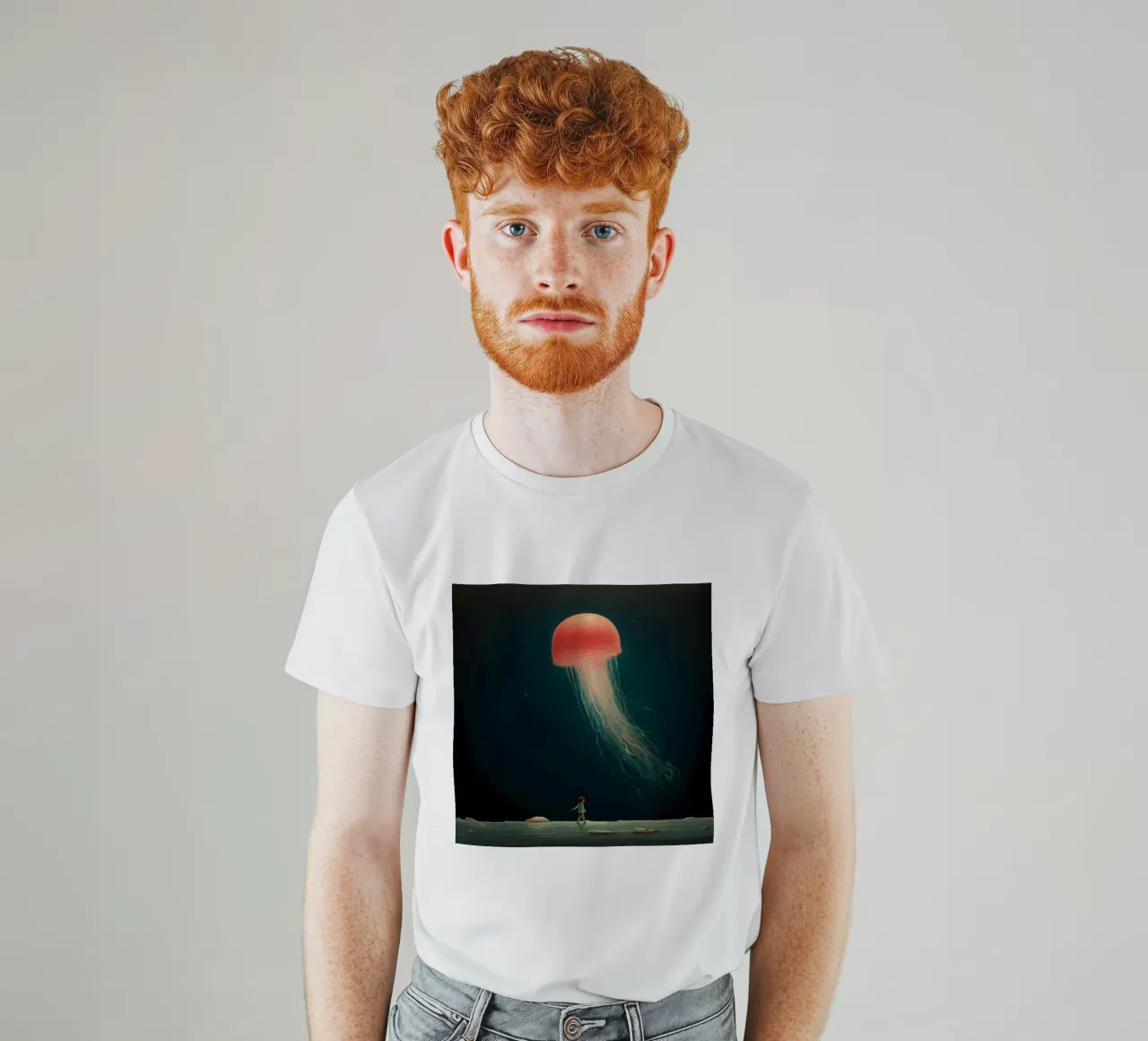 Medusa minima 3 t-shirt da Minimal Animal Art