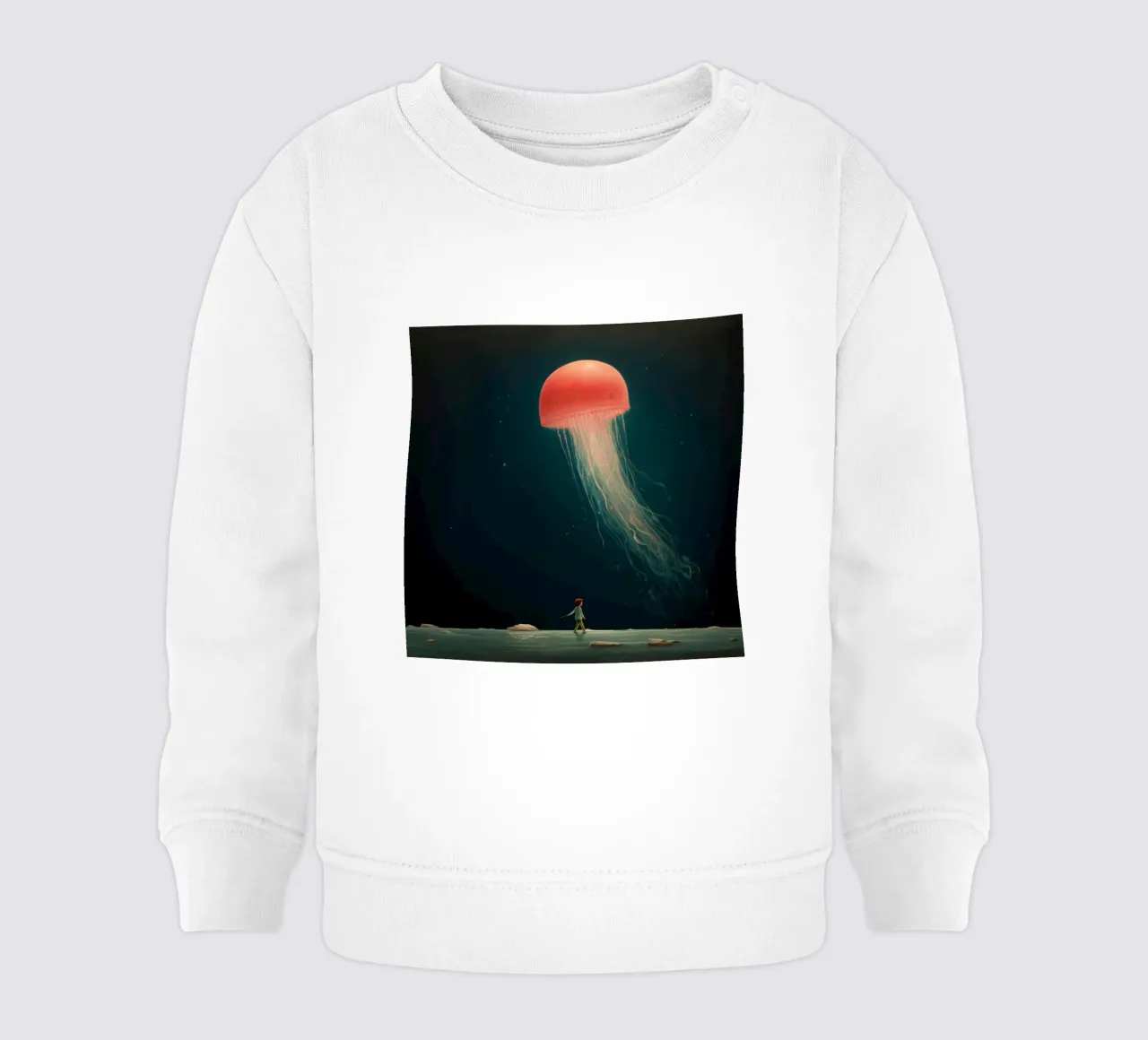 Medusa minima 3 felpa neonato da Minimal Animal Art