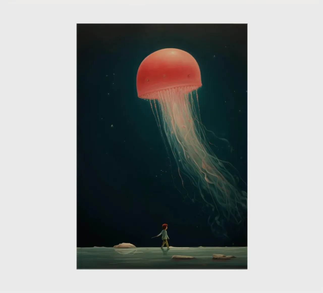 Minimal Jellyfish 3 notebook by Minimal Animal Art