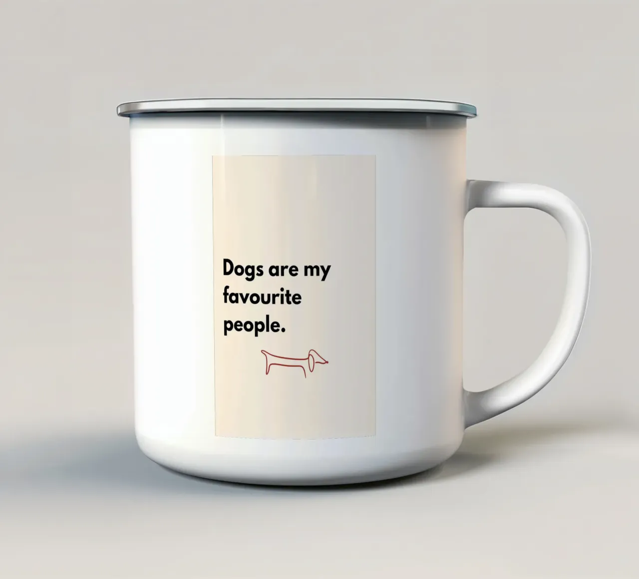 Dogs Are My Favorite People | Typography Art Print tazza in smalto da PrintCessStudio