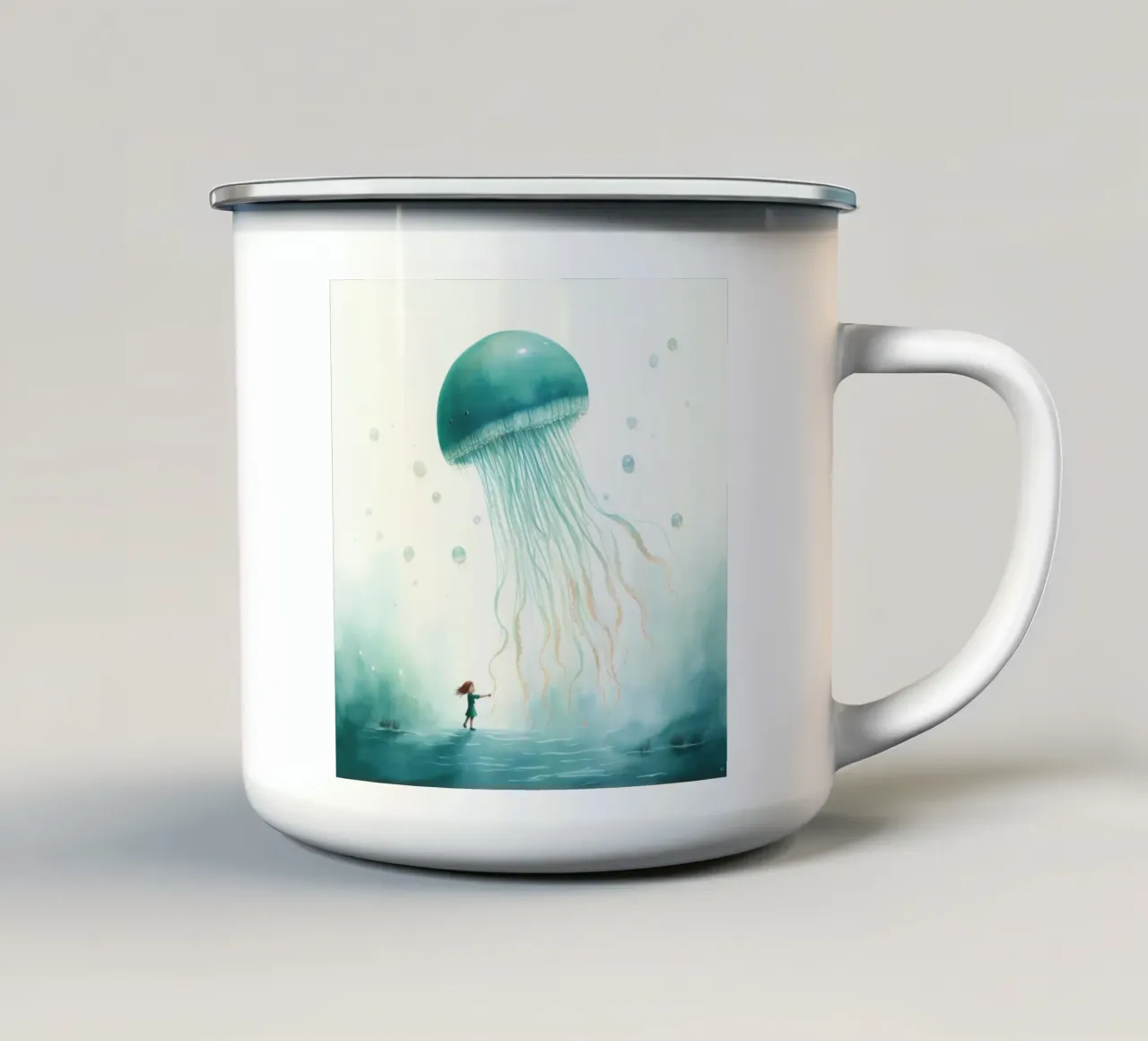 Medusa minima 4 tazza in smalto da Minimal Animal Art