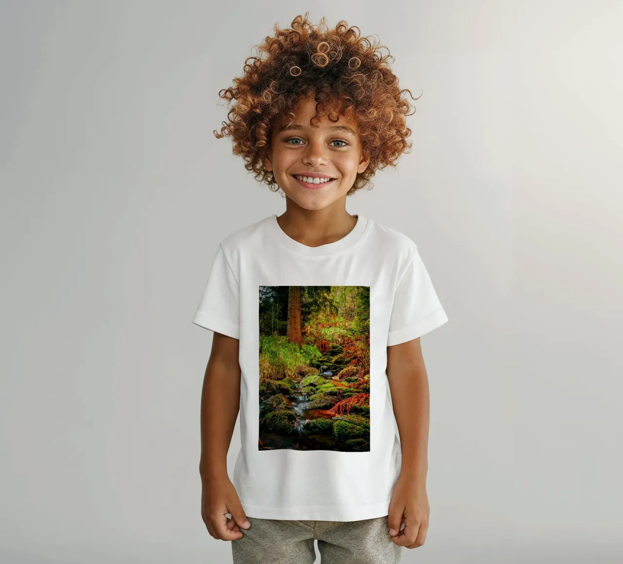 Small river in the Ore Mountains kids t-shirt by Marcus Beckert | Fotografie