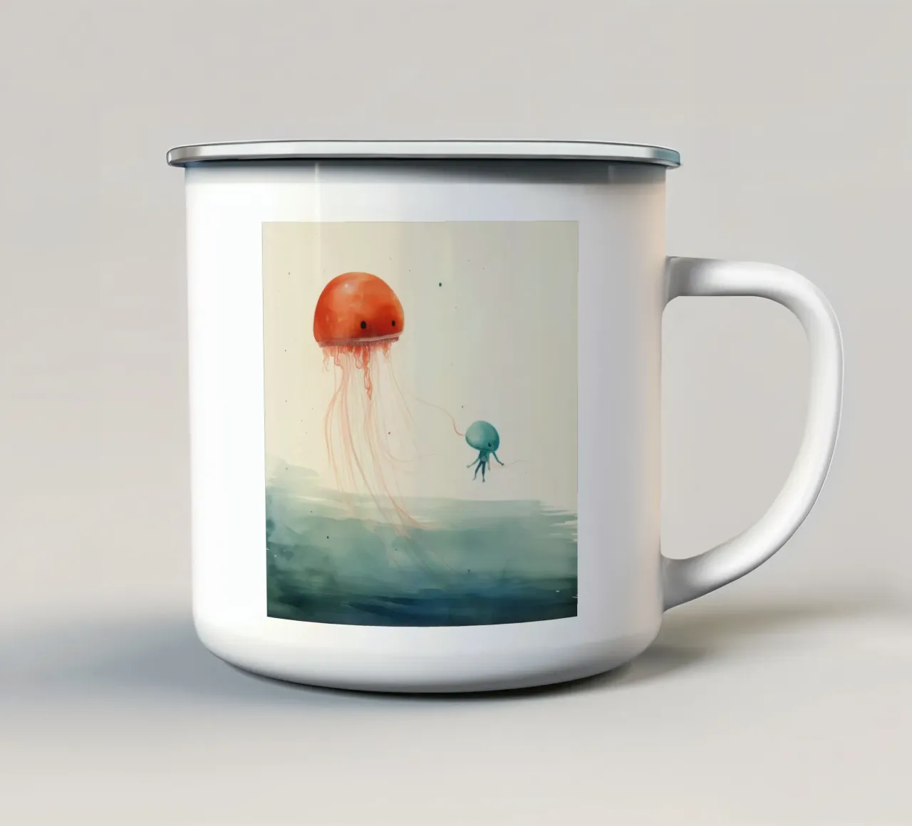 Medusa minima 1 tazza in smalto da Minimal Animal Art