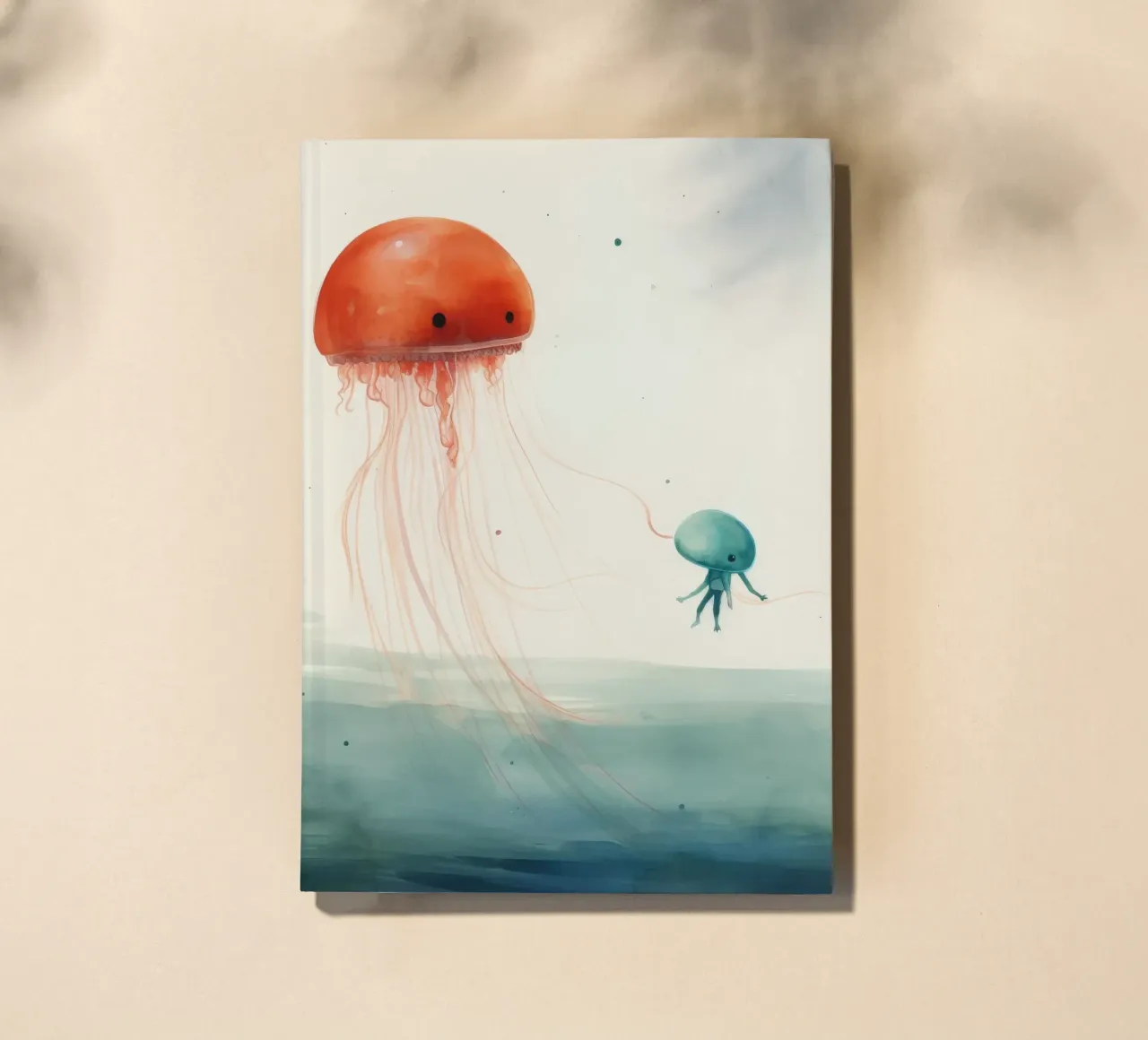 Minimal Jellyfish 1 notebook by Minimal Animal Art