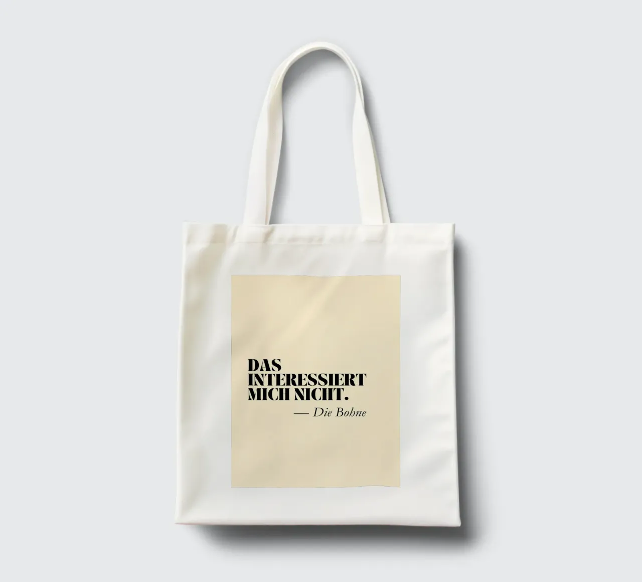 Das interessiert mich nicht - Die Bohne | Lustiger Print borsa in juta da PrintCessStudio