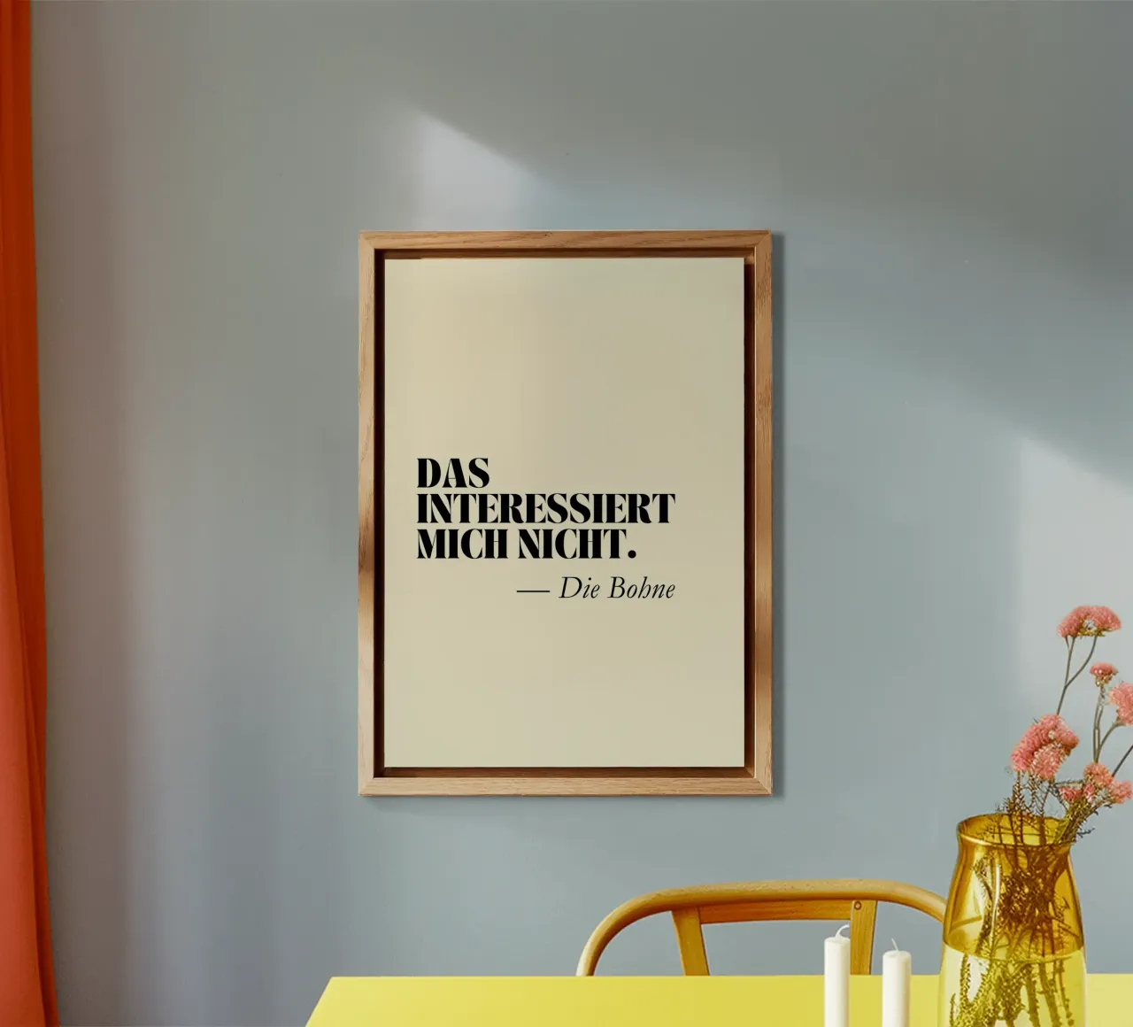 Das interessiert mich nicht - Die Bohne | Lustiger Print alluminio dibond da PrintCessStudio