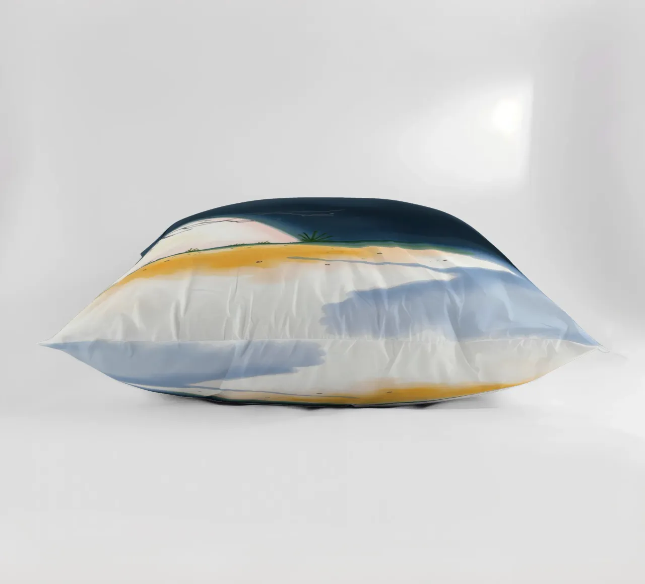 Illuminated patch of ground under a dark sky decorative cushion by DesignDoodle