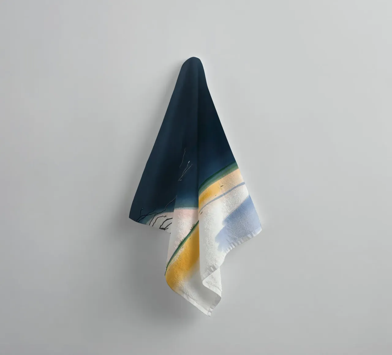 Illuminated patch of ground under a dark sky towel by DesignDoodle