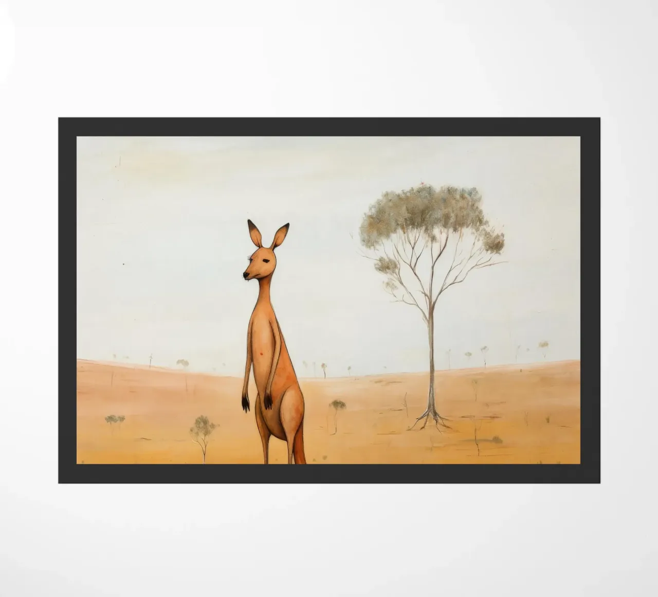 Minimal Känguru 2 Fußmatte von Minimal Animal Art