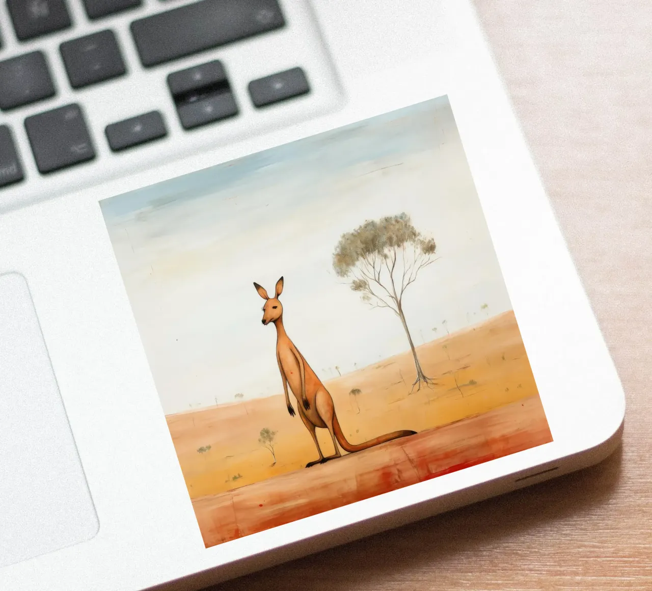 Minimal Känguru 2 Sticker von Minimal Animal Art