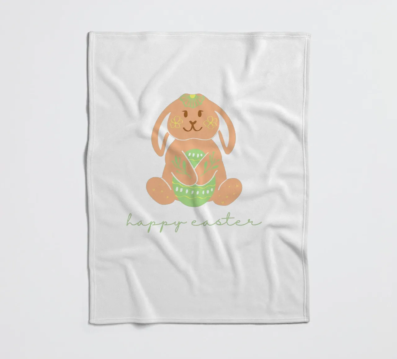 Frohe Ostern Hase Fleecedecke von ArtDesign by KBK
