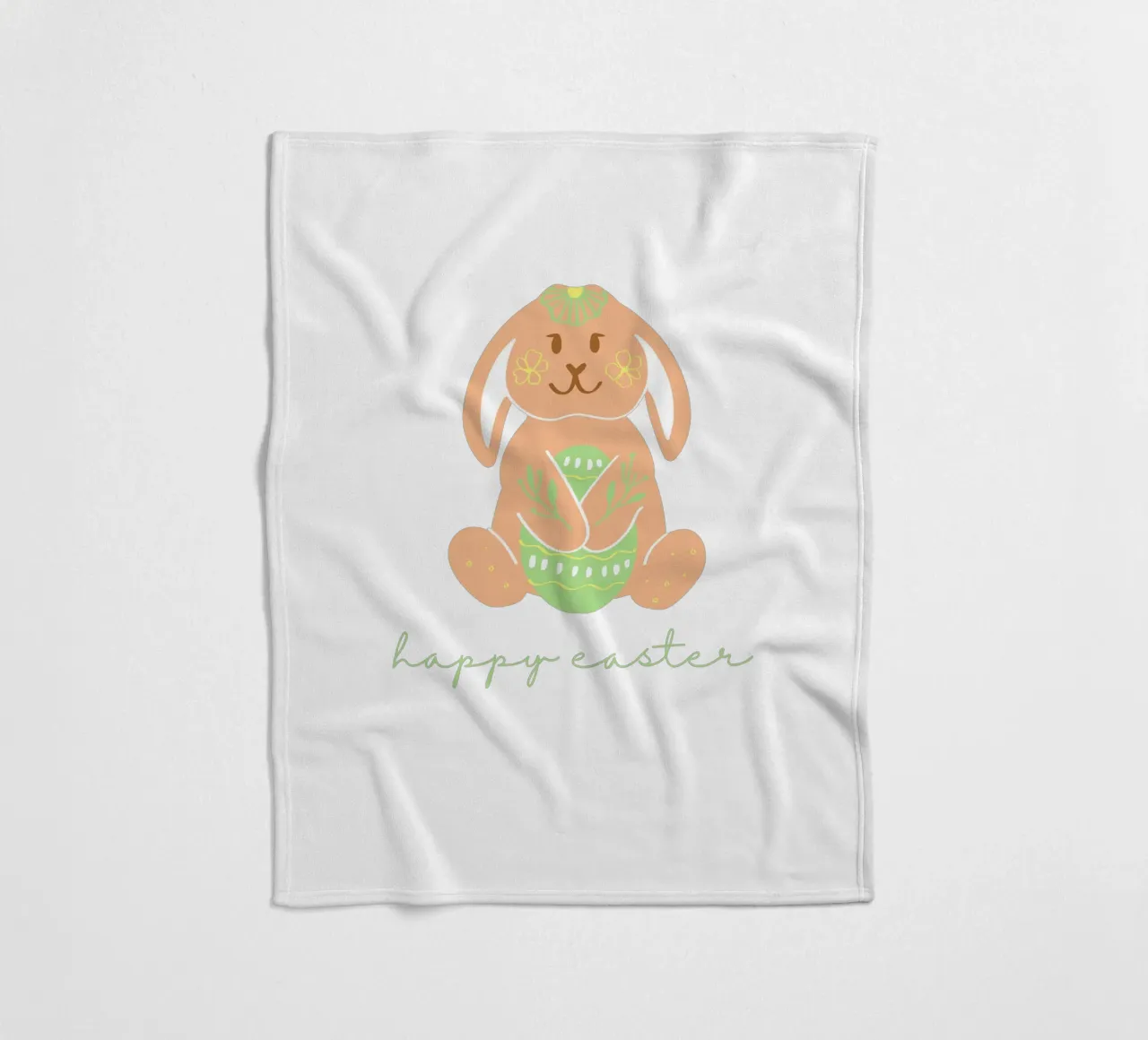 Frohe Ostern Hase Fleecedecke von ArtDesign by KBK
