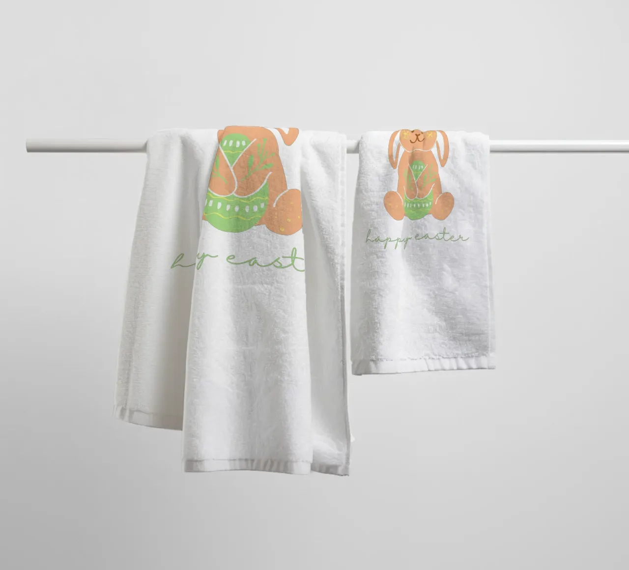 Frohe Ostern Hase Handtuch von ArtDesign by KBK