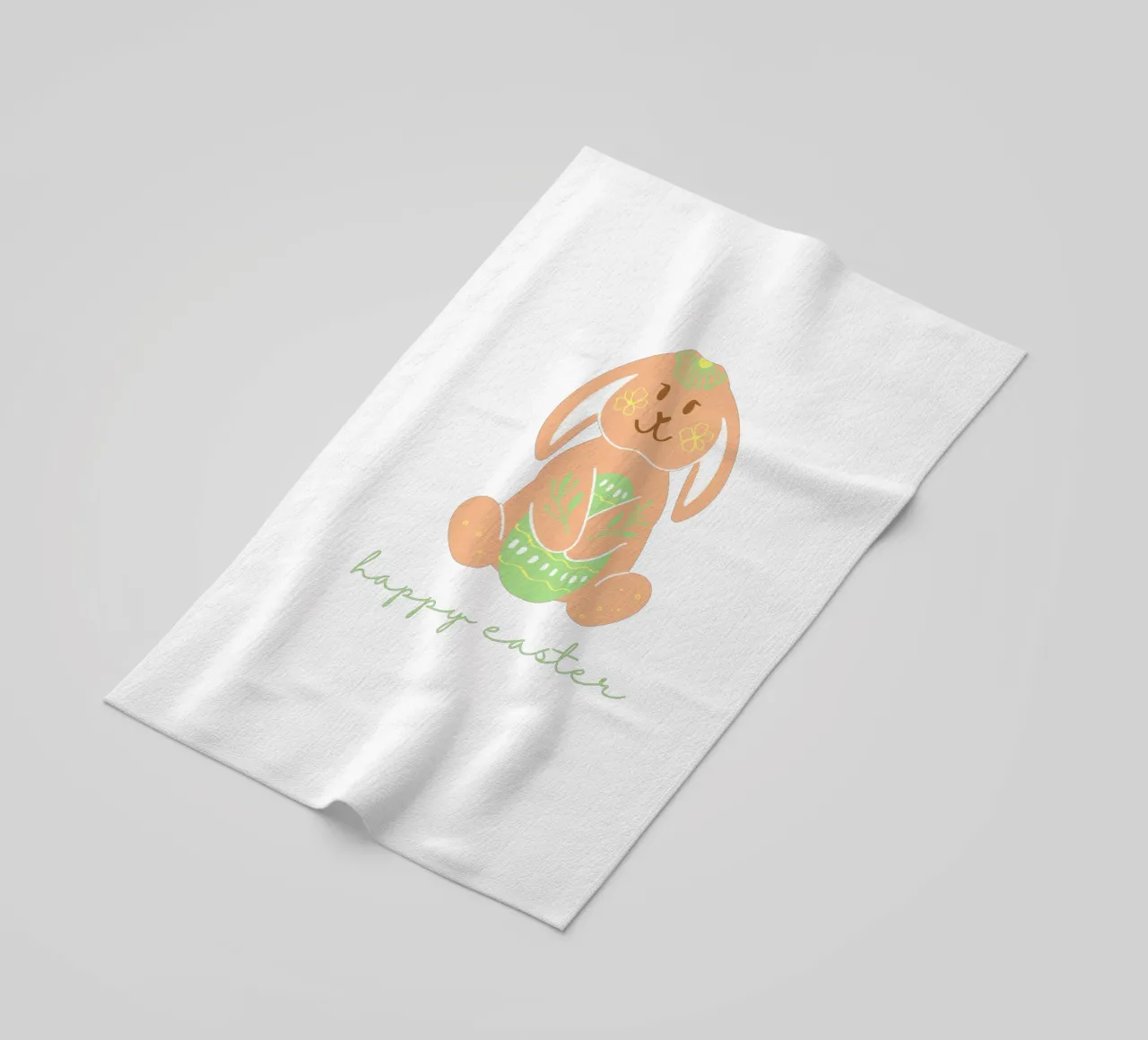 happy easter Hase beach towel by ArtDesign by KBK