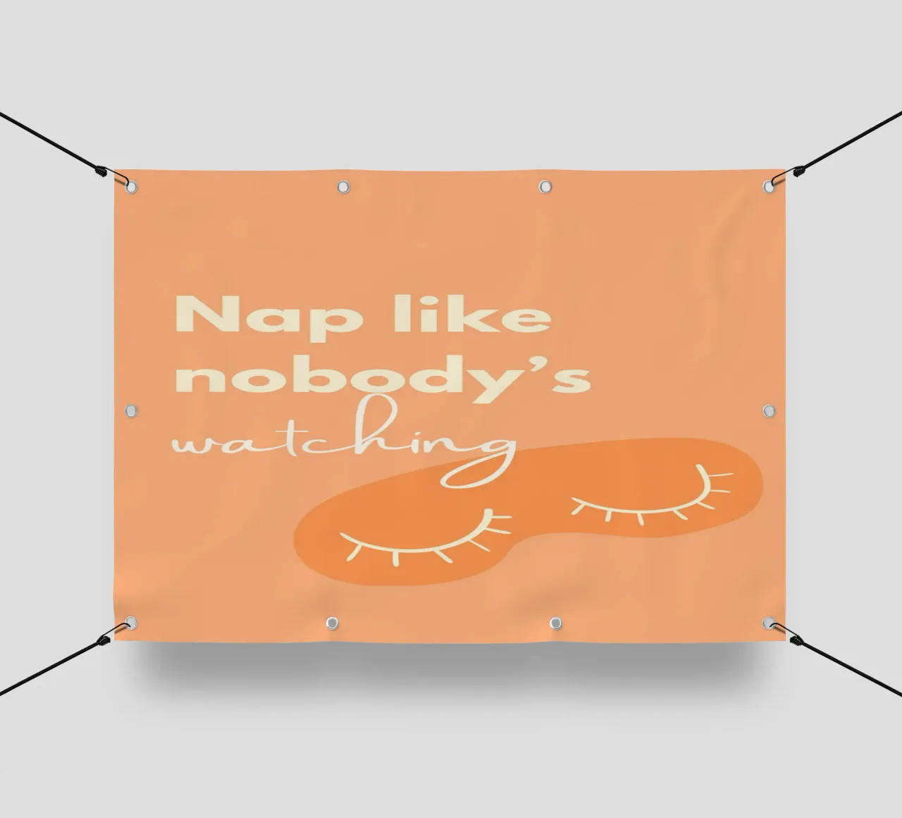Nap Like Nobody’s Watching | Relaxation Quote Print telo in pvc da PrintCessStudio