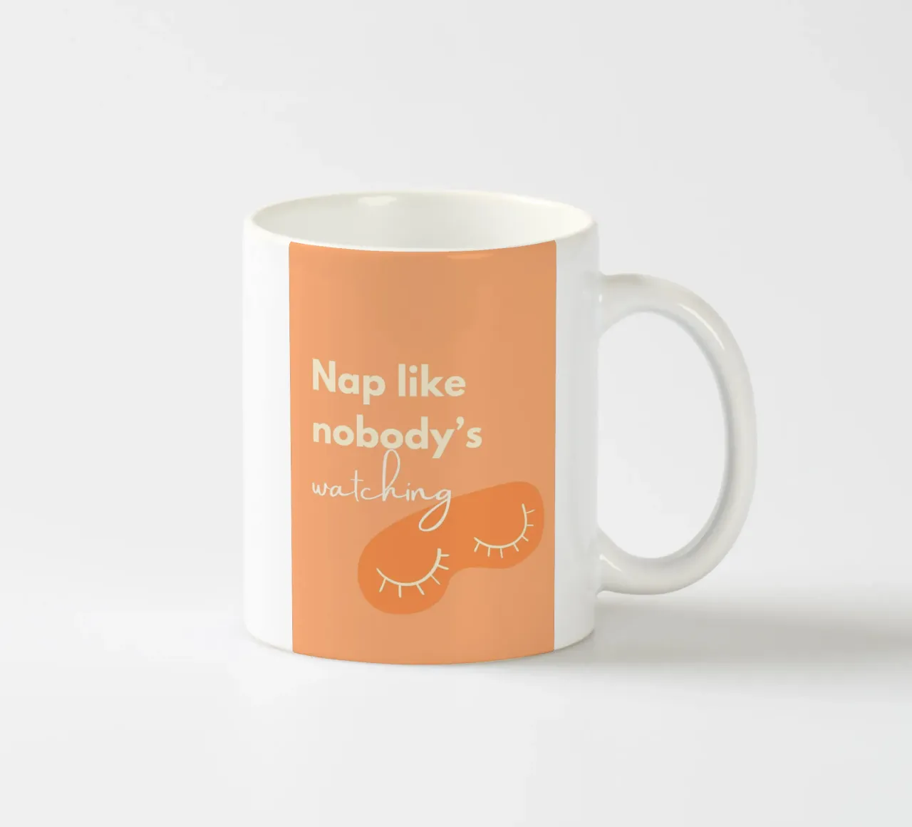 Nap Like Nobody’s Watching | Relaxation Quote Print tazza in ceramica da PrintCessStudio