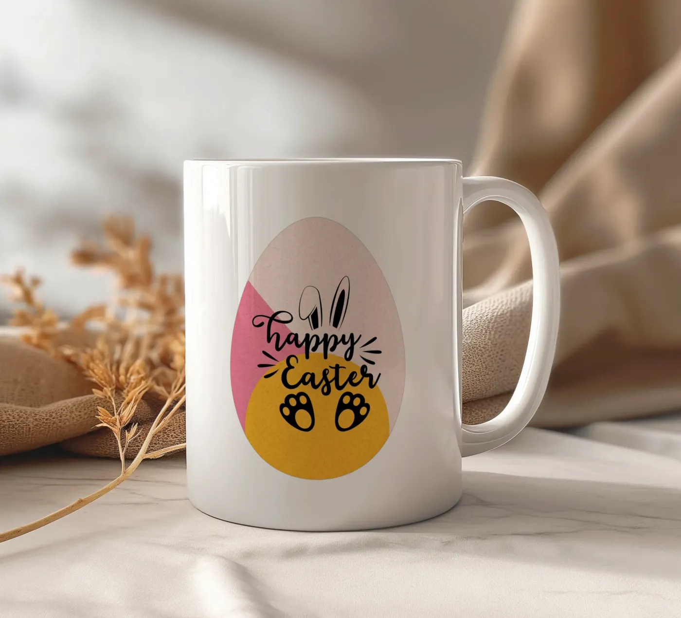 happy Easter ceramic mug by ArtDesign by KBK