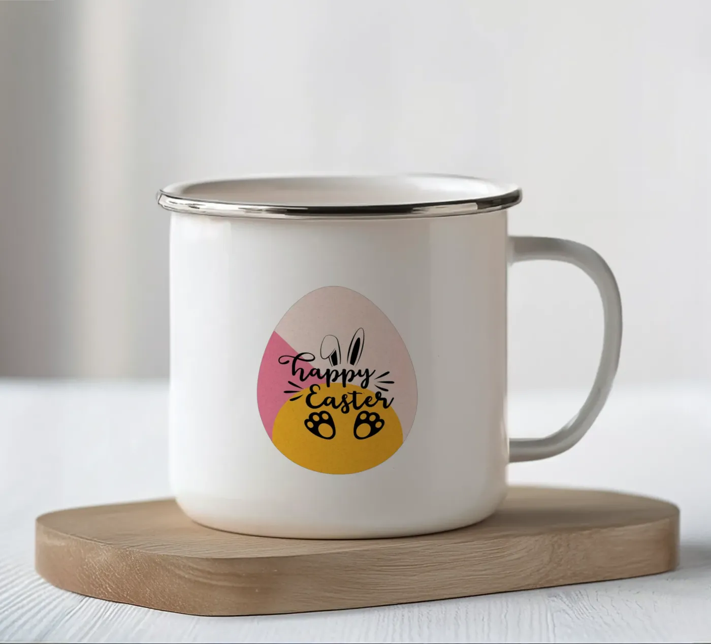 happy Easter enamel mug by ArtDesign by KBK