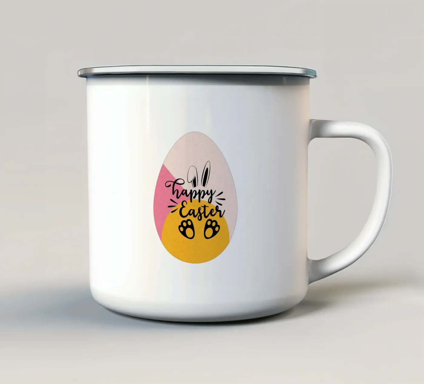 happy Easter enamel mug by ArtDesign by KBK