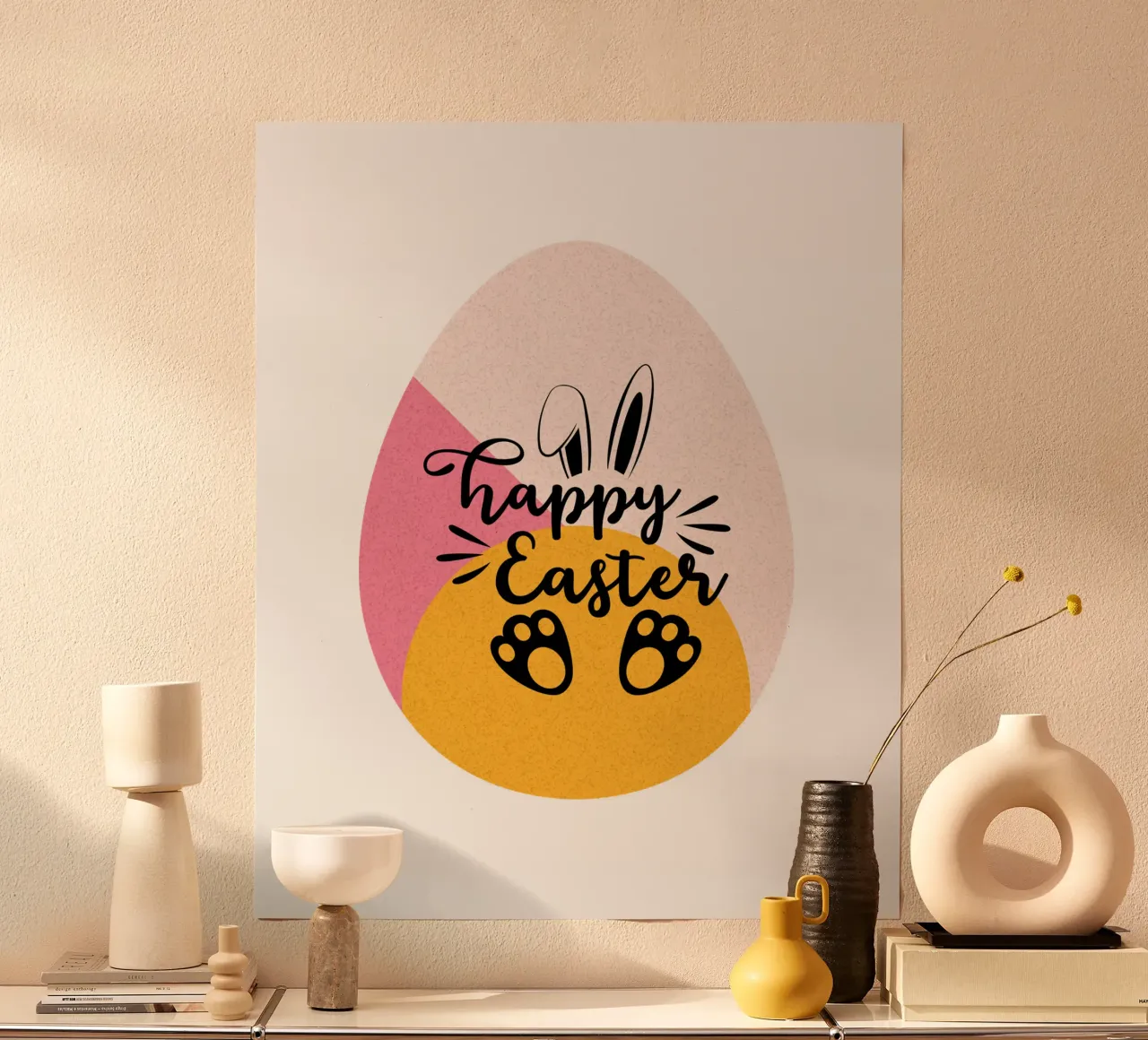 Buona Pasqua poster con telaio in legno da ArtDesign by KBK