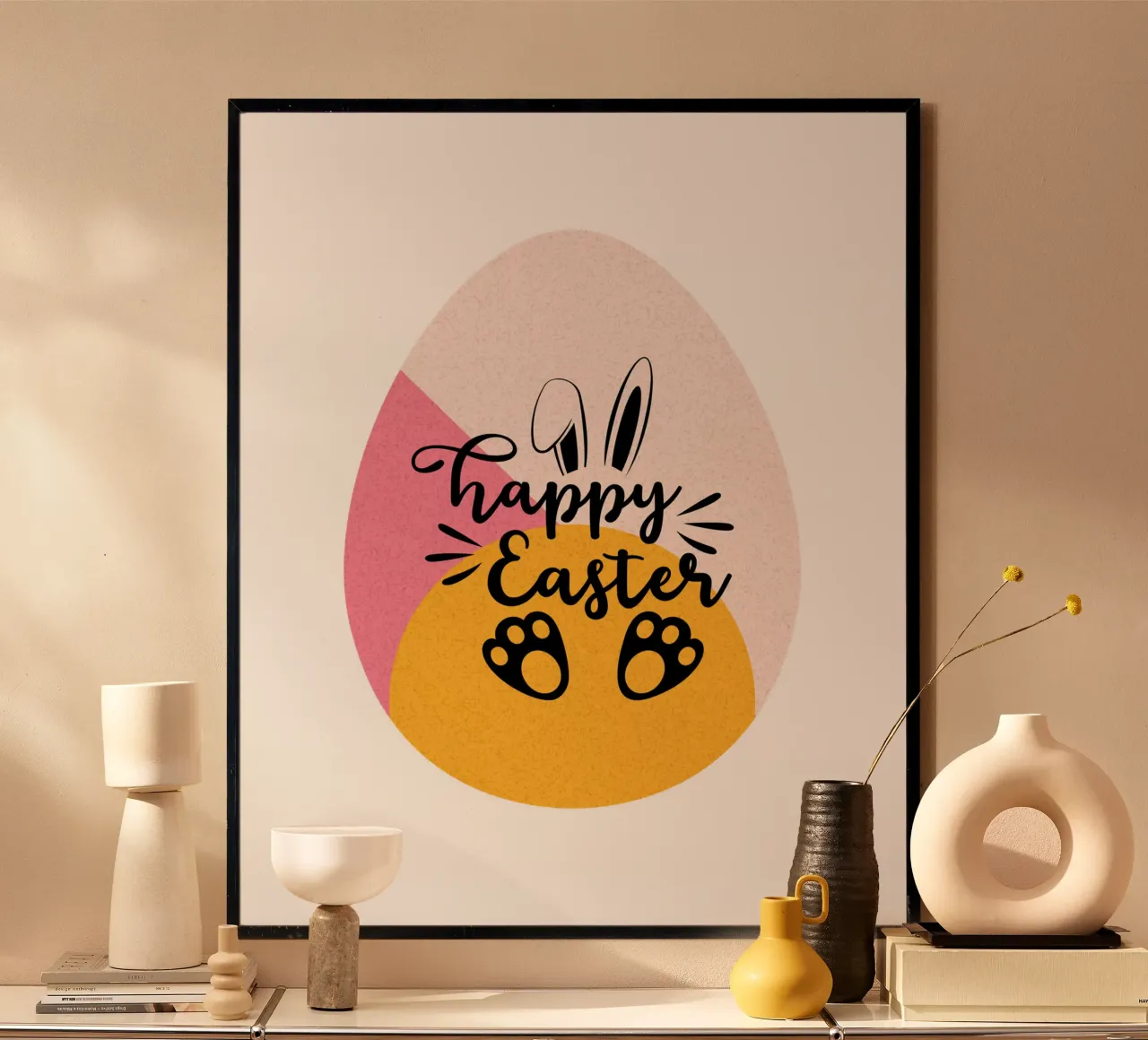 Buona Pasqua poster con telaio in legno da ArtDesign by KBK
