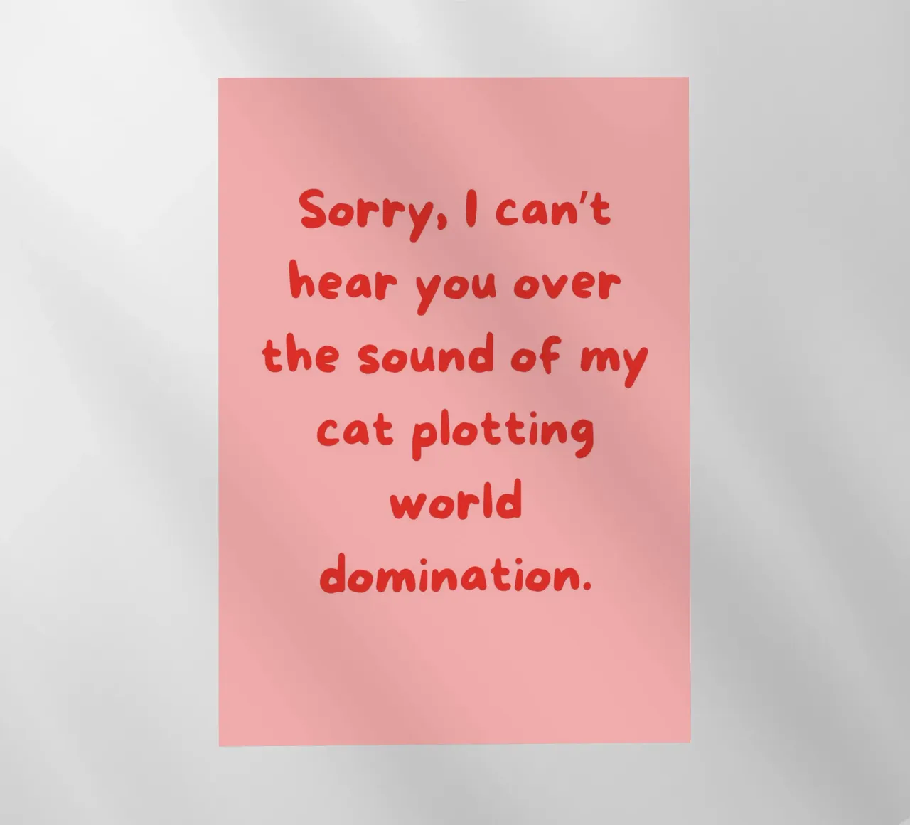 Cat Typograhpy | Funny Print for Cat Owners & Lovers pellicola backlit da PrintCessStudio