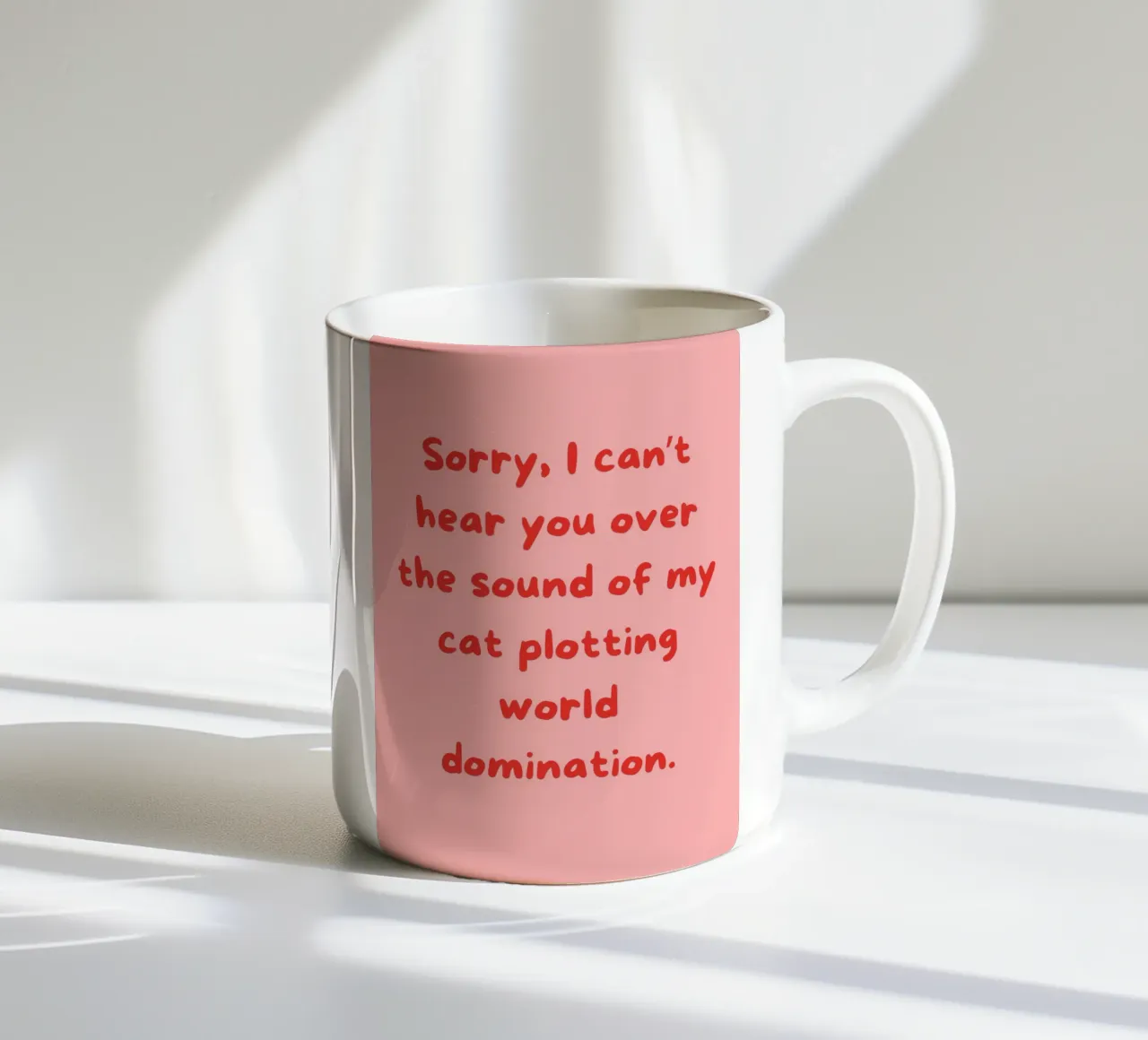 Cat Typograhpy | Funny Print for Cat Owners & Lovers tazza in ceramica da PrintCessStudio
