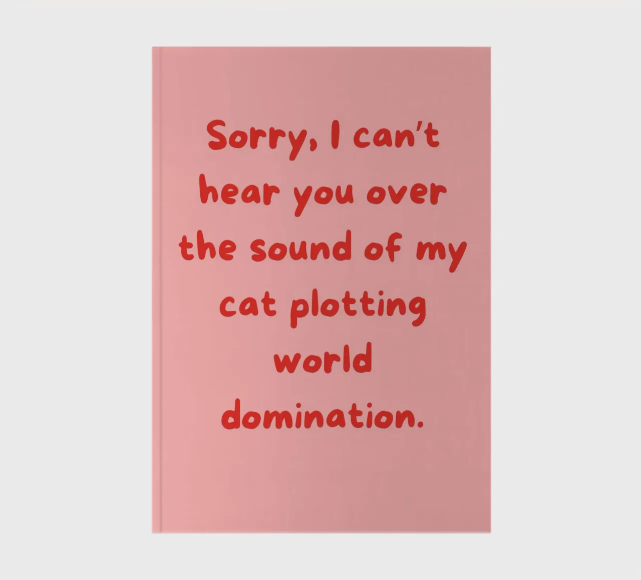 Cat Typograhpy | Funny Print for Cat Owners & Lovers diario da PrintCessStudio