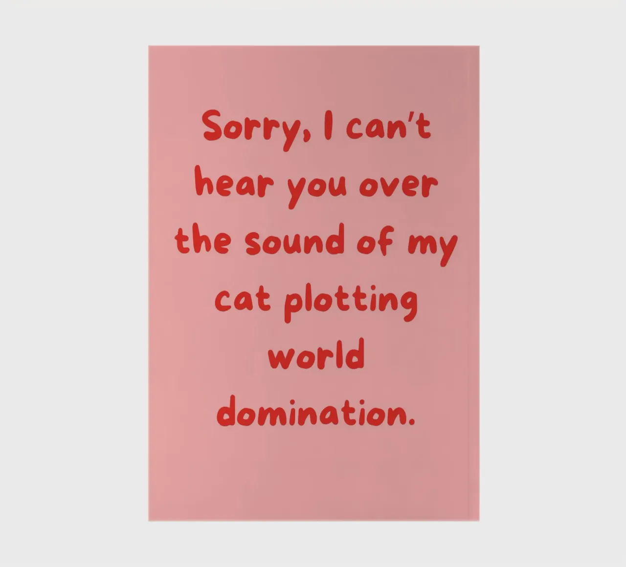 Cat Typograhpy | Funny Print for Cat Owners & Lovers diario da PrintCessStudio