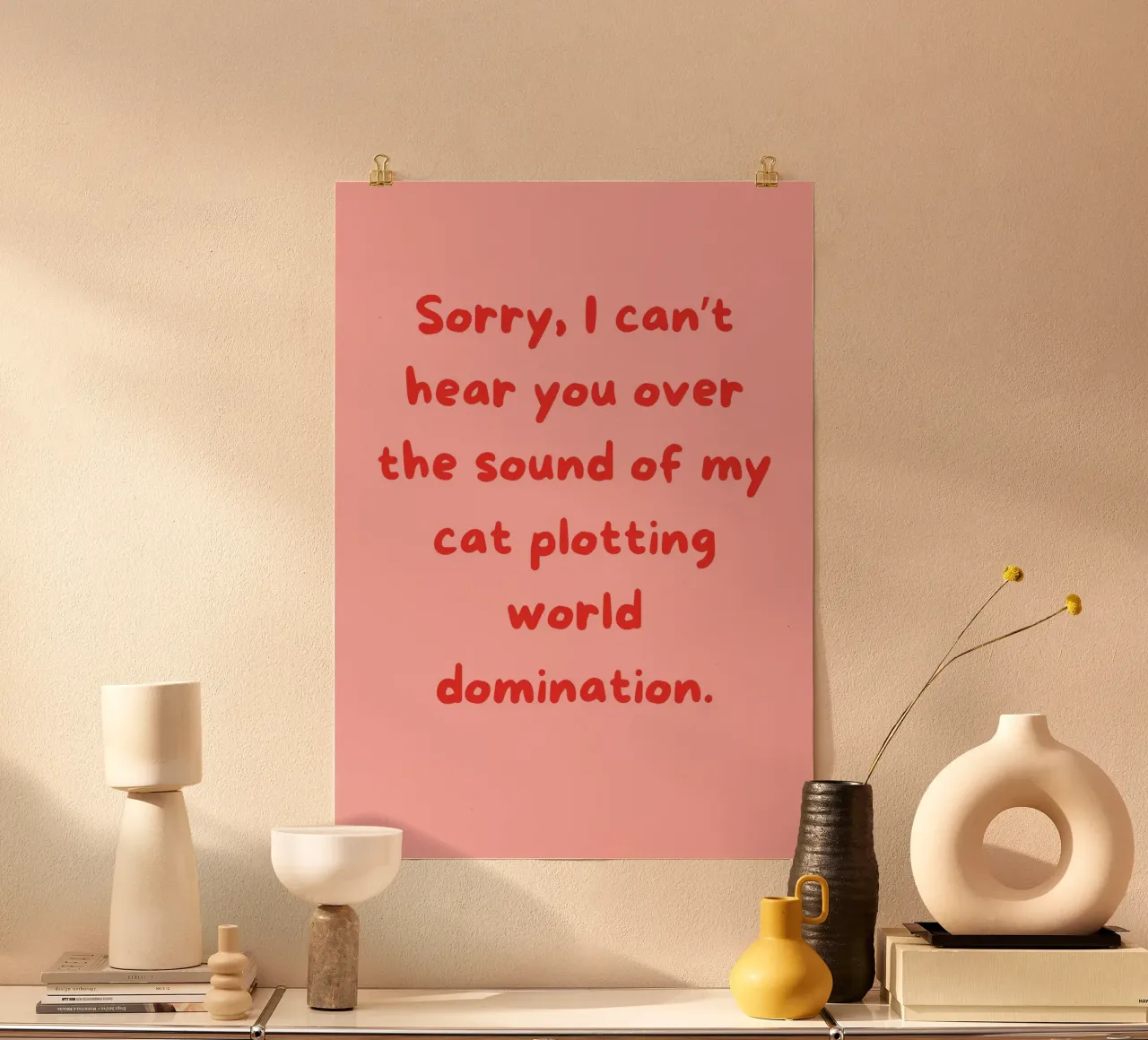 Cat Typograhpy | Funny Print for Cat Owners & Lovers carta hahnemühle da PrintCessStudio