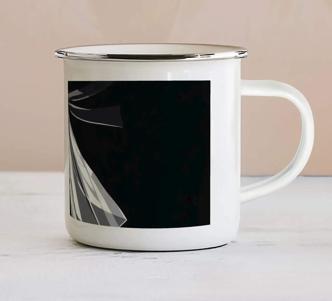 Bride in silhouette against full moon capturing the moment enamel mug by DesignDoodle