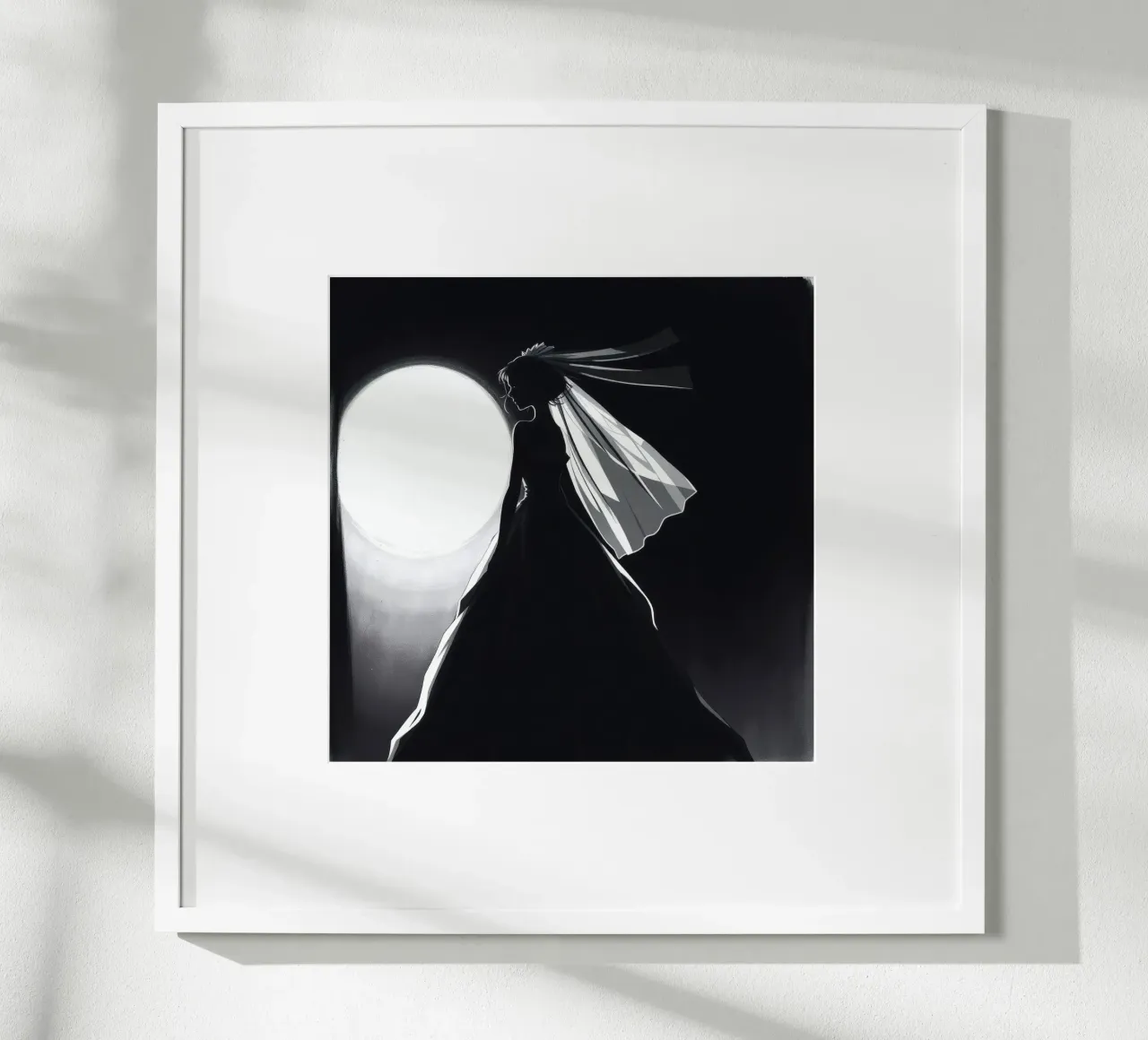 Bride in silhouette against full moon capturing the moment hahnemühle by DesignDoodle