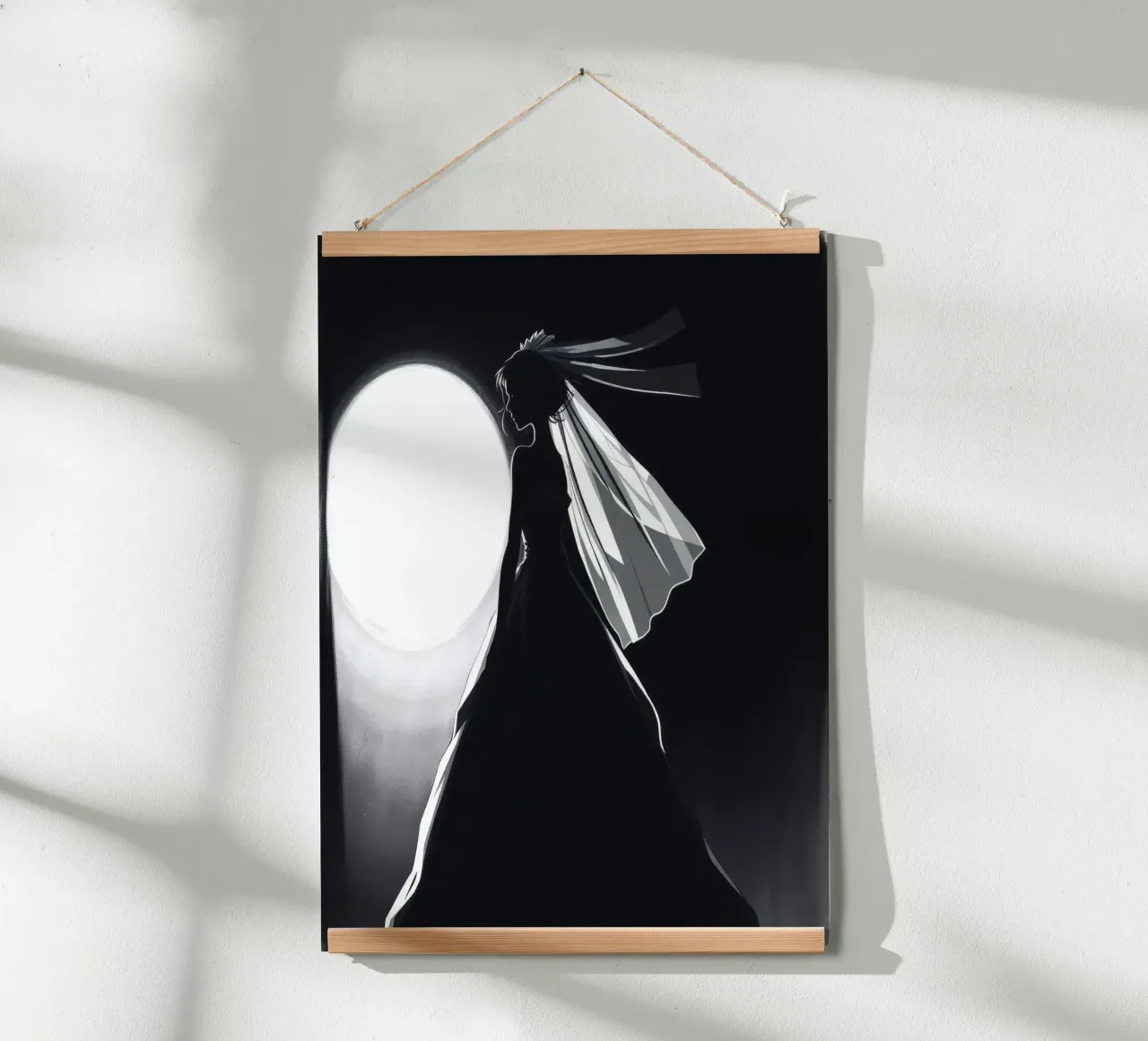 Bride in silhouette against full moon capturing the moment hahnemühle by DesignDoodle