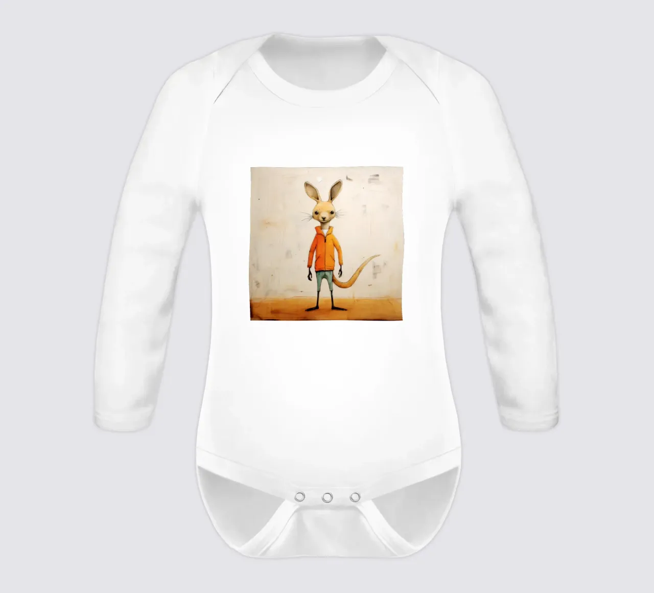 Minimal Känguru 3 Langarm Babybody von Minimal Animal Art