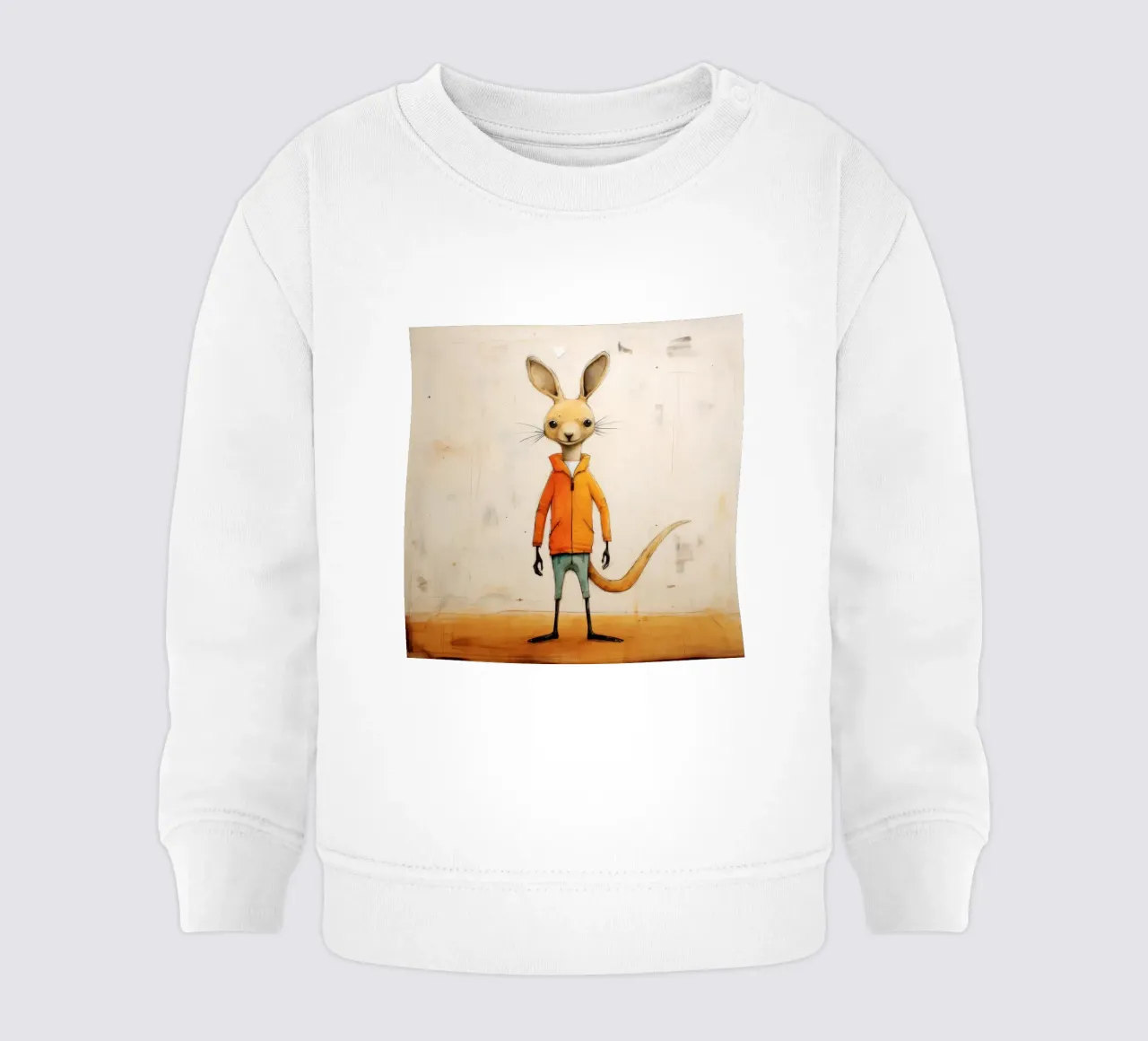 Canguro minimale 3 felpa neonato da Minimal Animal Art