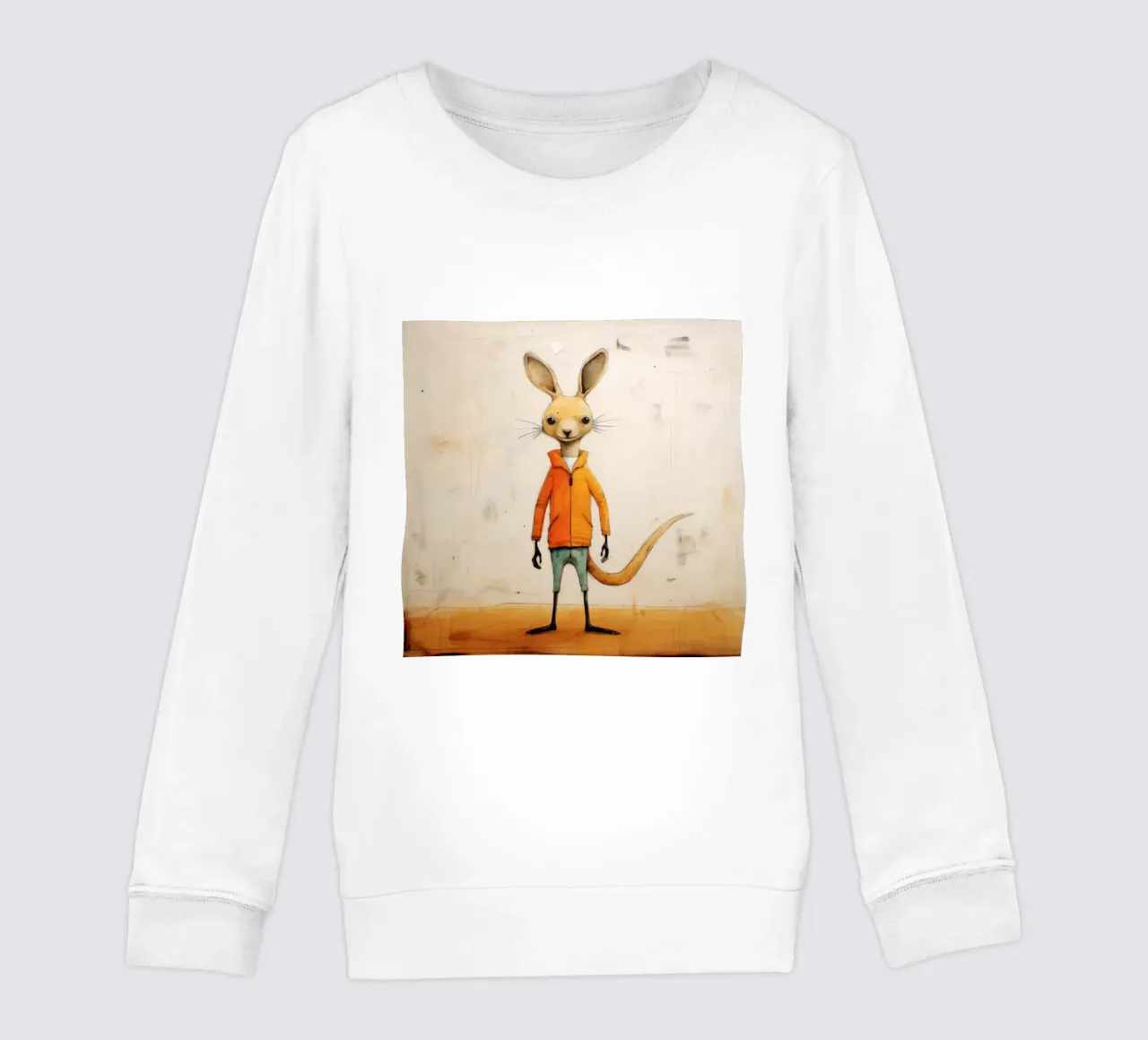 Canguro minimale 3 felpa bambino da Minimal Animal Art