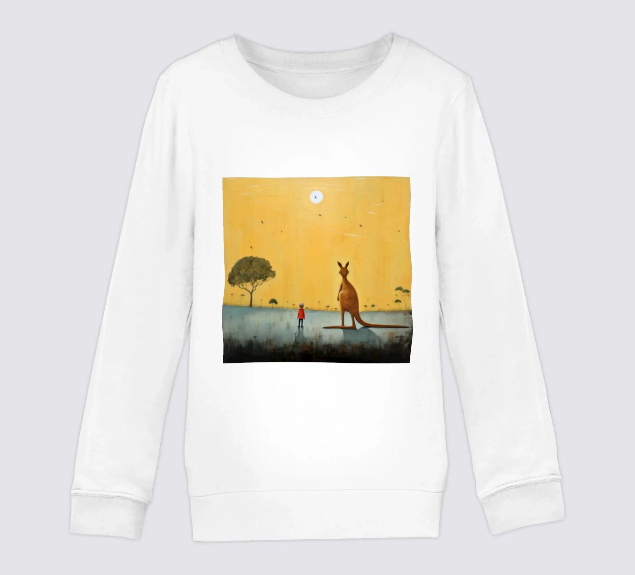 Canguro minimale 4 felpa bambino da Minimal Animal Art