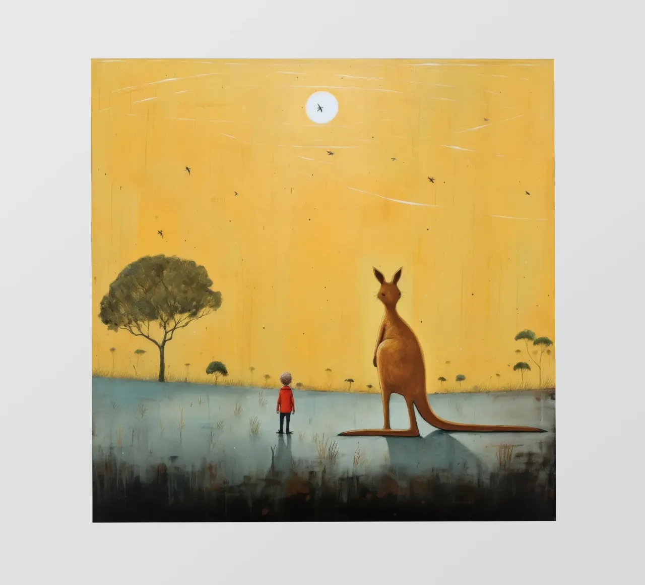 Minimal Känguru 4 PVC Plane von Minimal Animal Art