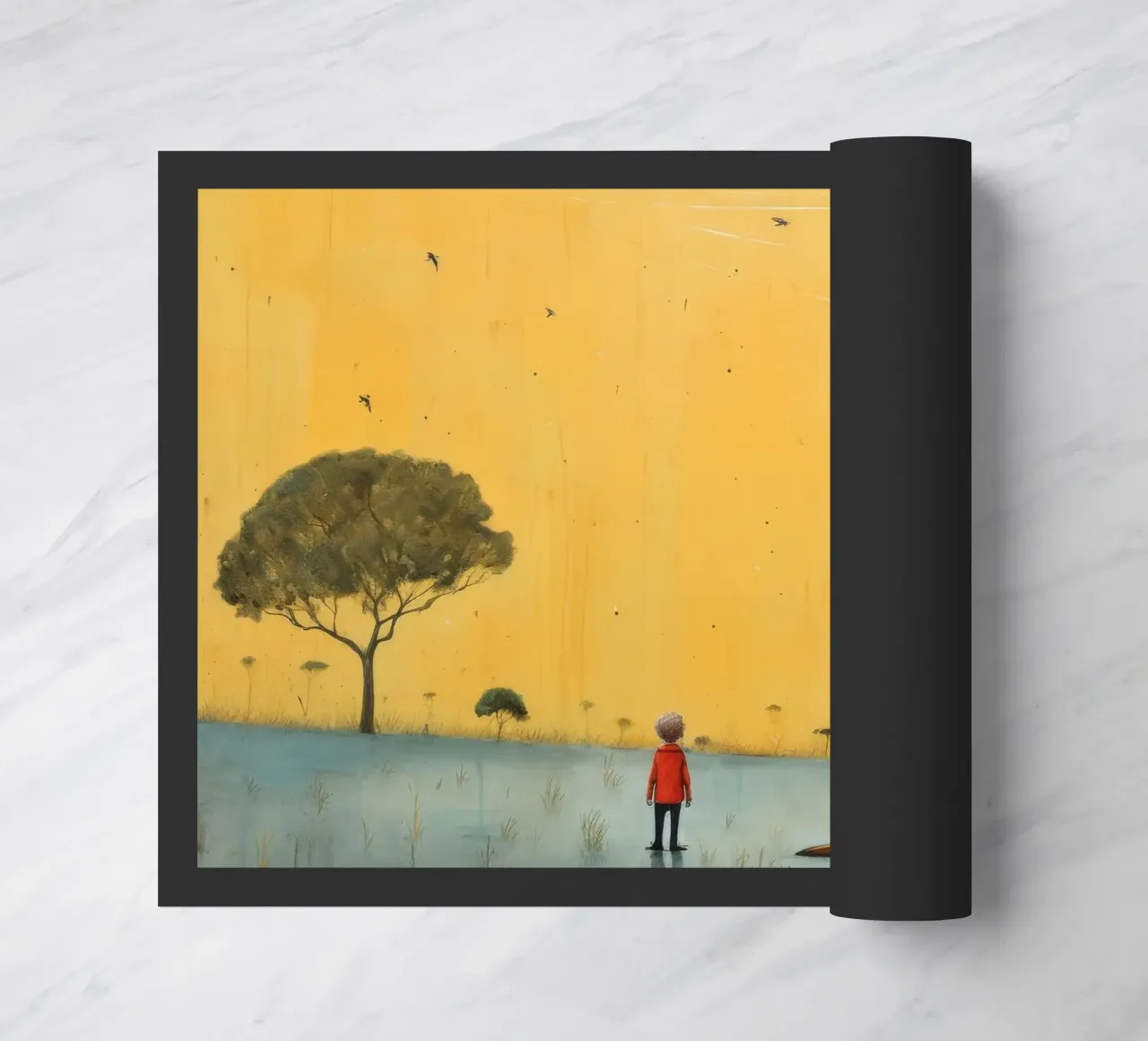 Minimal Känguru 4 Fußmatte von Minimal Animal Art