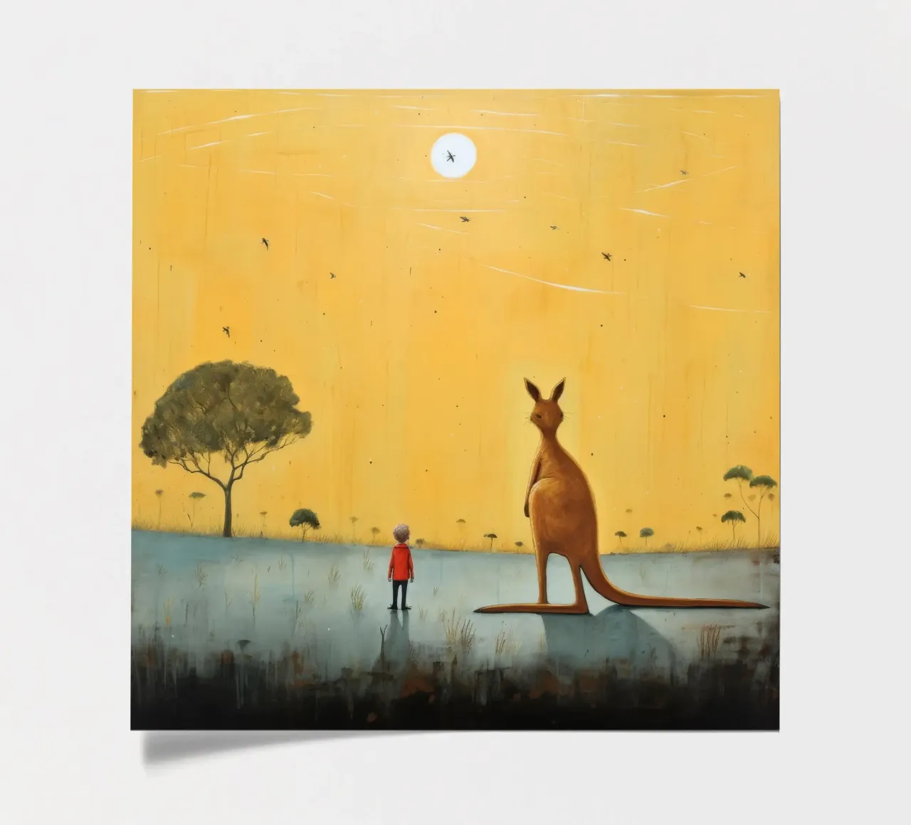 Minimal Känguru 4 Stickerbogen von Minimal Animal Art