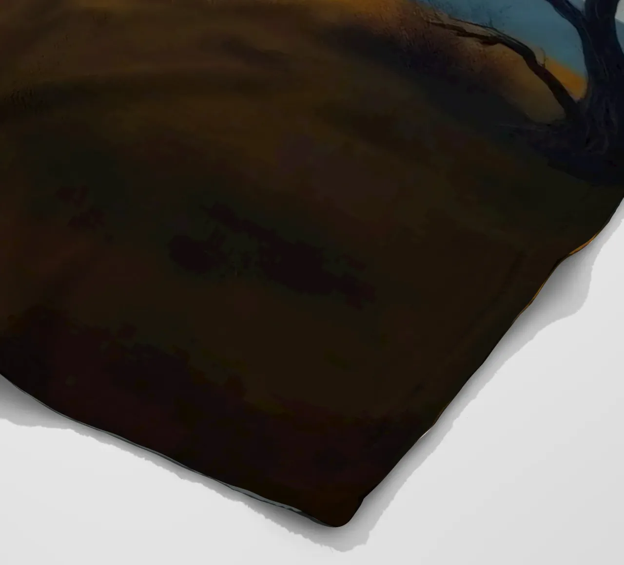 Paesaggio con un albero solitario su dolci colline coperta in pile da DesignDoodle