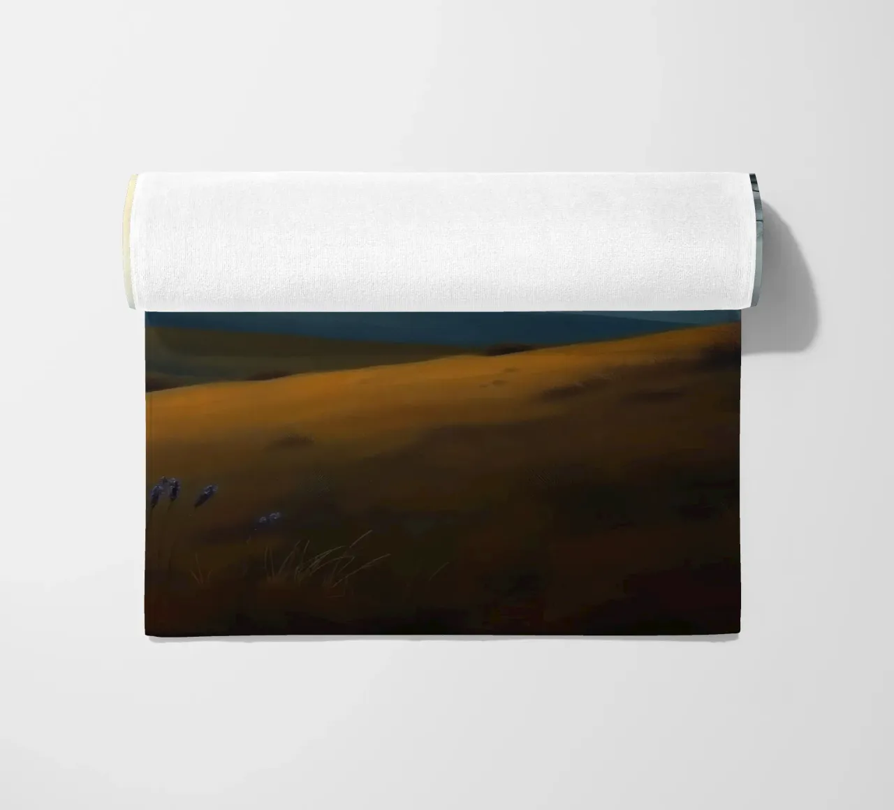 Paesaggio con un albero solitario su dolci colline telo mare da DesignDoodle