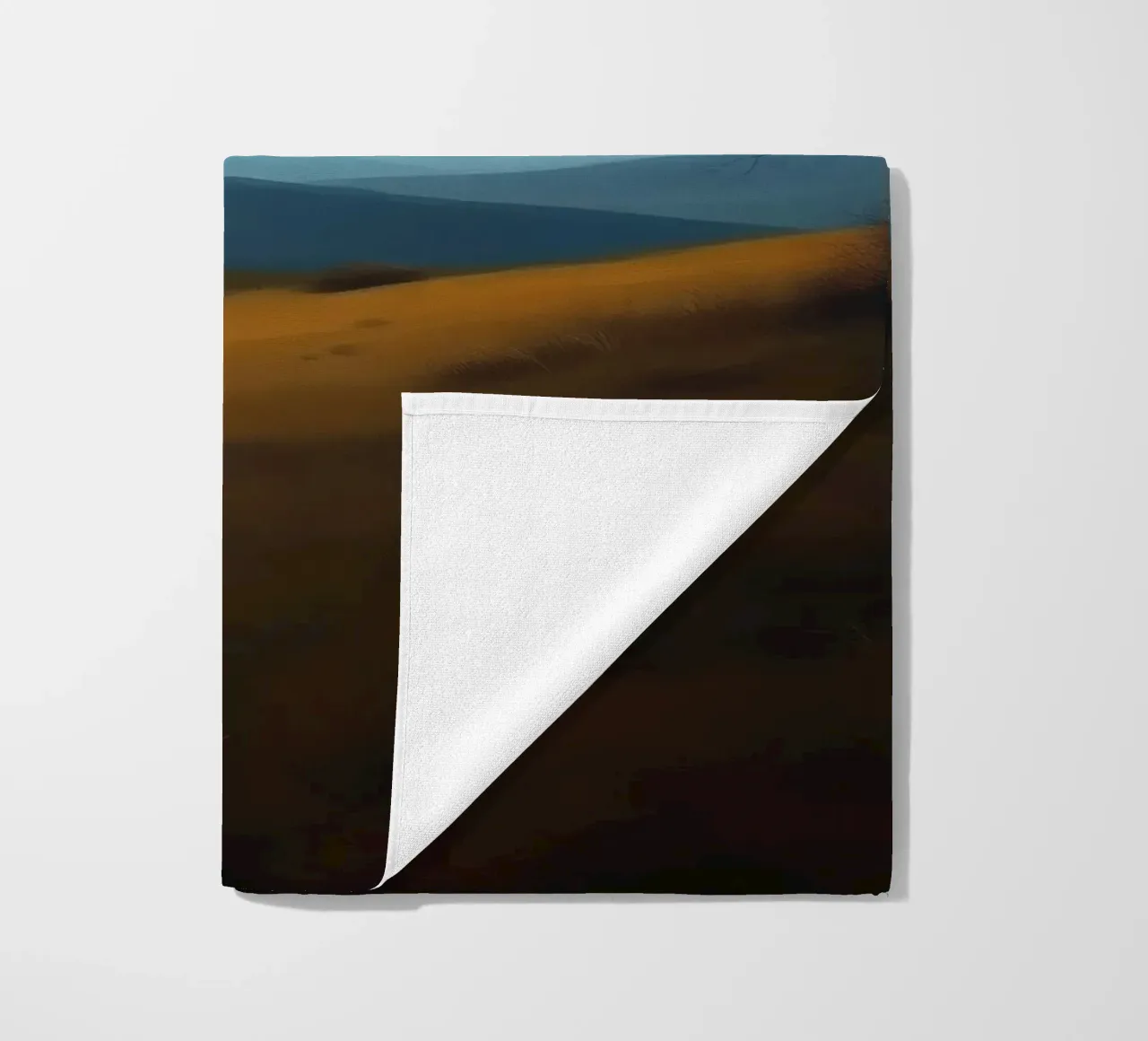 Paesaggio con un albero solitario su dolci colline telo mare da DesignDoodle