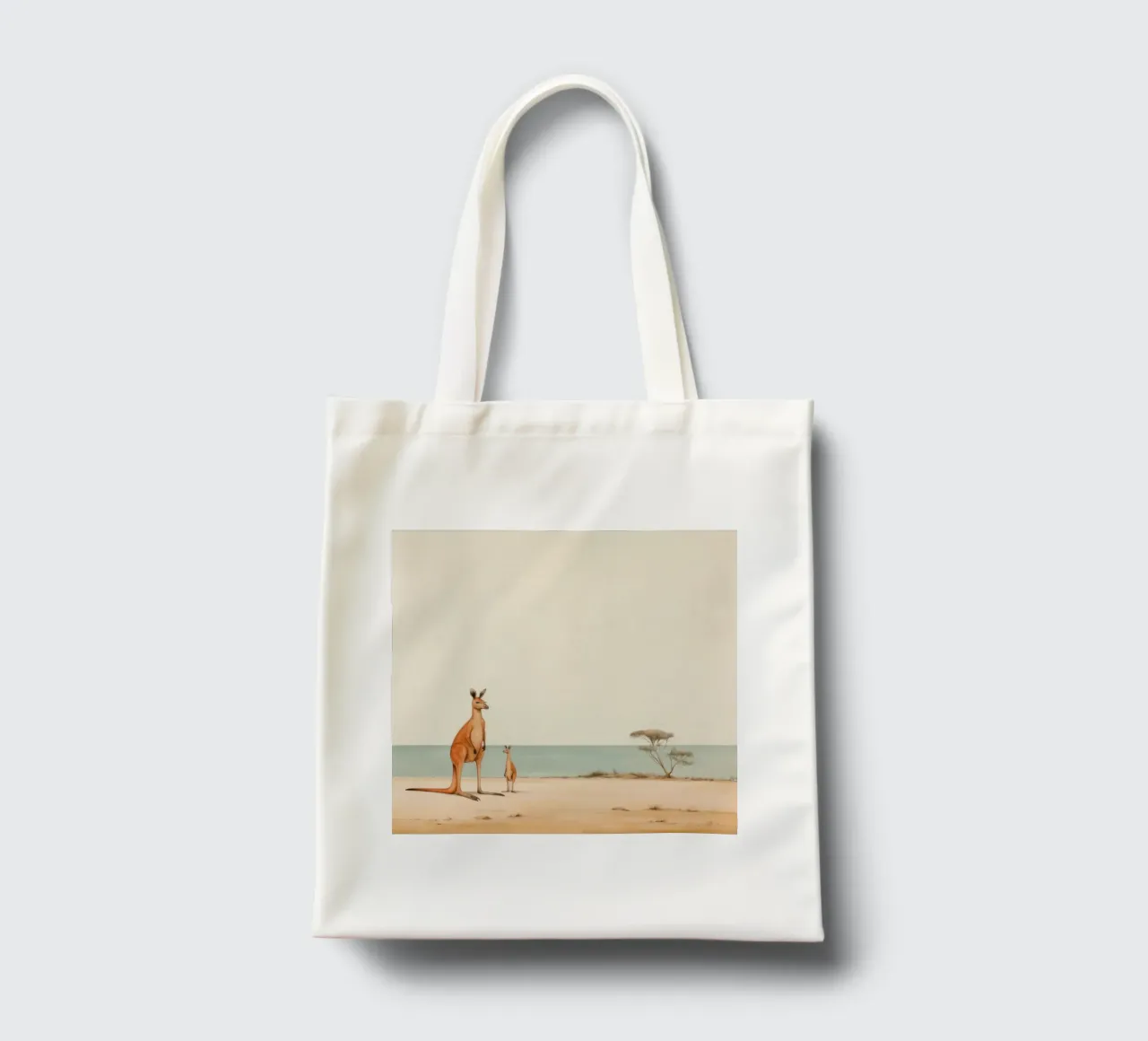 Minimal Kangaroo 1 tote bag by Minimal Animal Art