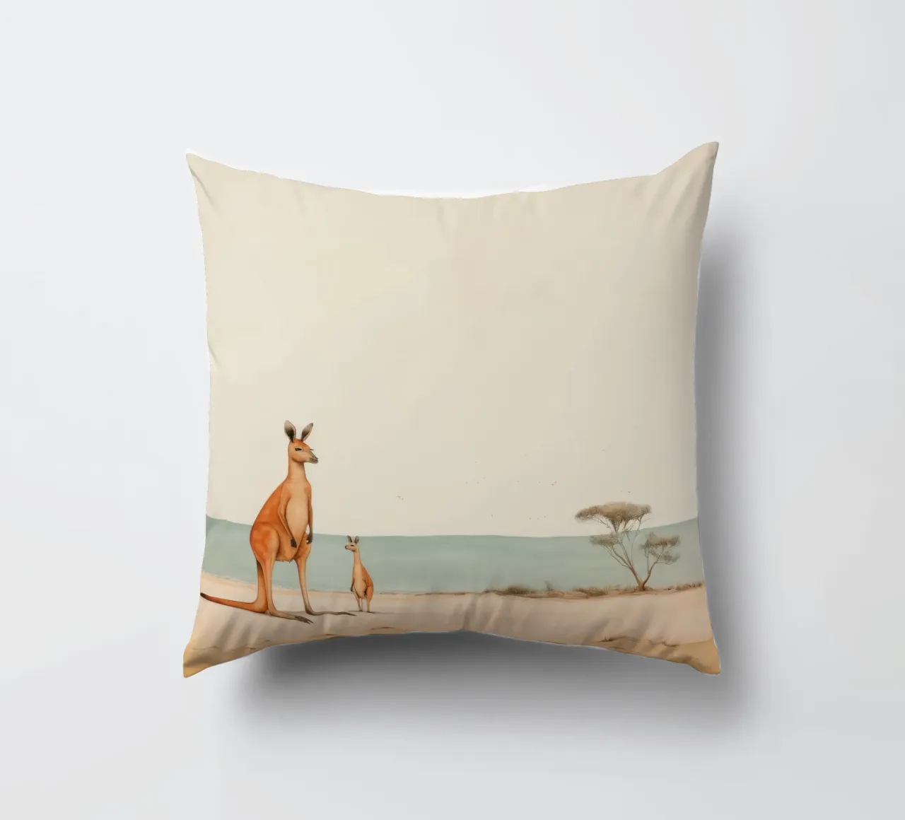 Canguro minimo 1 cuscino da Minimal Animal Art
