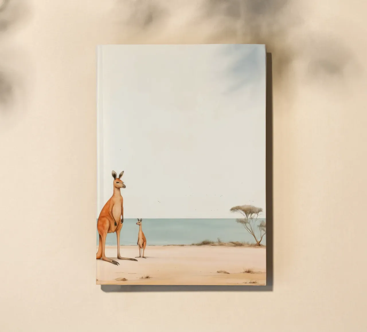 Minimal Kangaroo 1 notebook by Minimal Animal Art