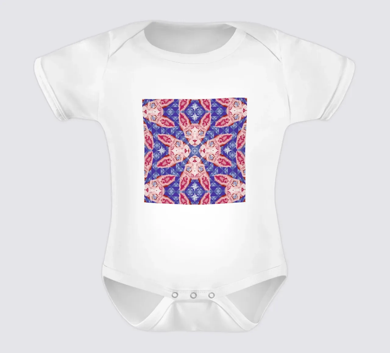 Sphynxcat Serenity Quartzrose Kurzarm Babybody von Chobopop